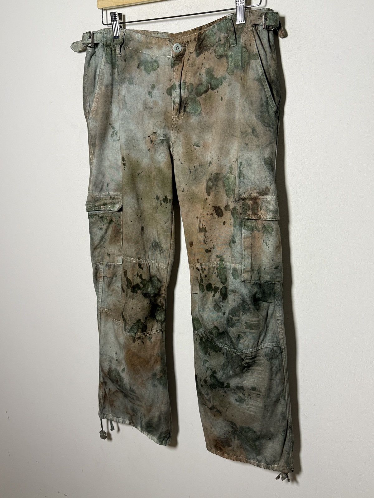 Katharine Hamnett London vintage Katharine Hamnett cargo pants oil-stained palette Size US 32 / EU 48 - 2 Thumbnail