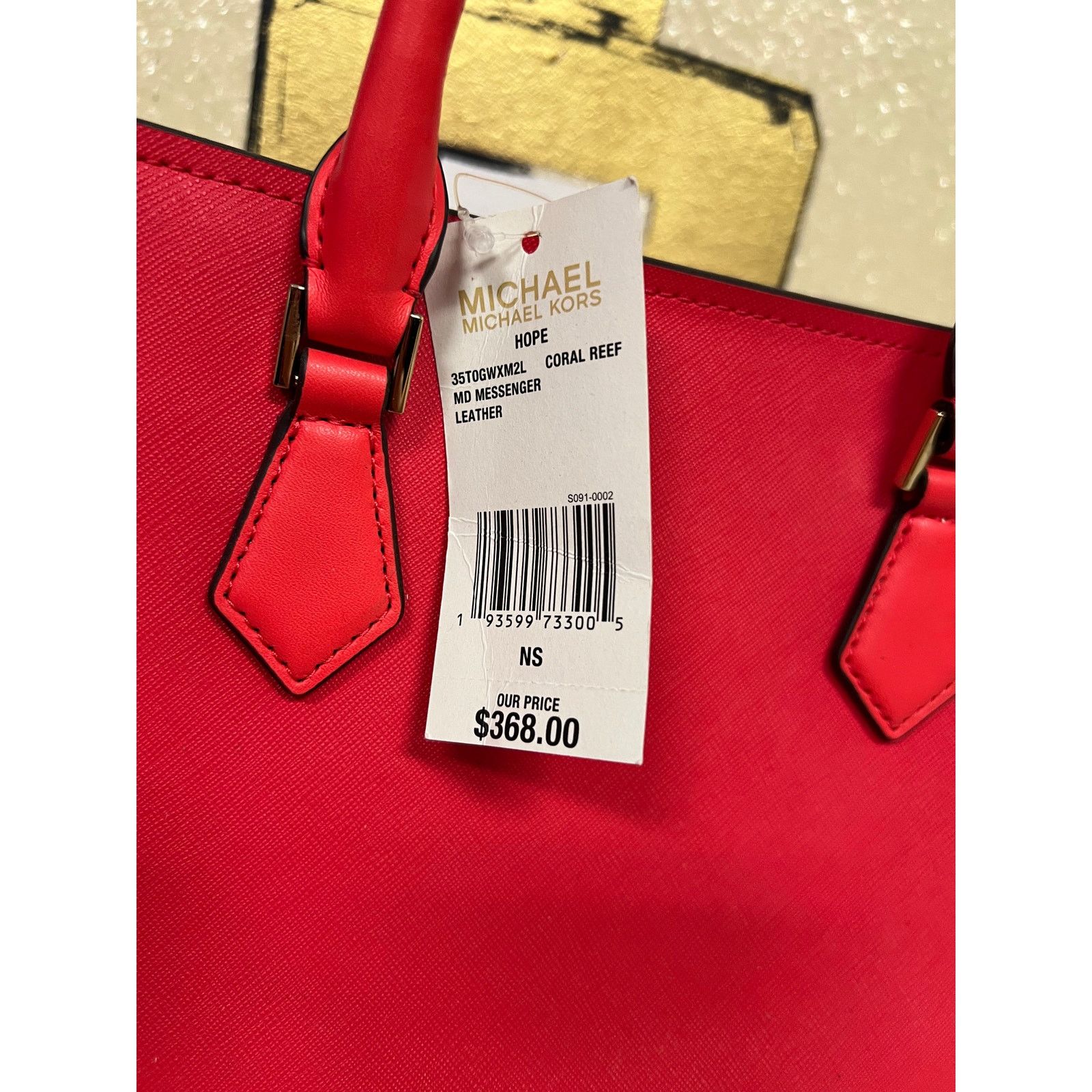 Michael Kors Michael Kors 35T0GWXM2L Hope Medium Saffiano Leather Satchel Size ONE SIZE - 8 Thumbnail