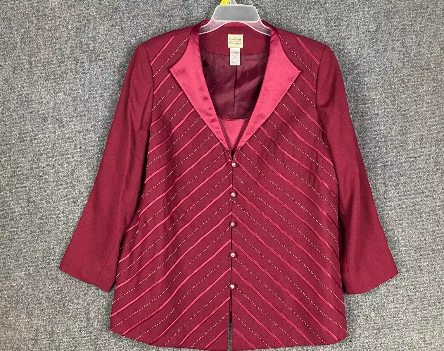 Other Candlelight & Champagne Blazer Women's 22W Burgundy Size 3XL / US 20-22 - 1 Thumbnail