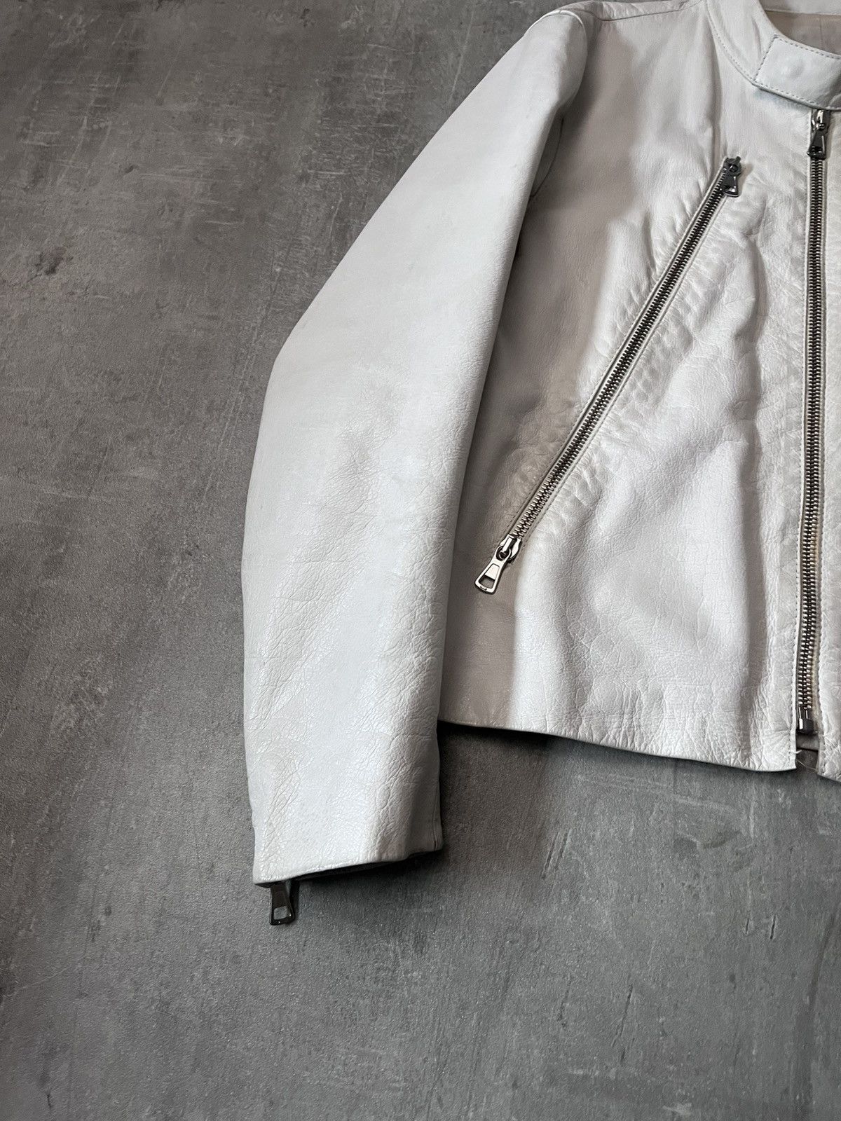 Maison Margiela Maison Margiela S/S 2008 5-zip White Leather Jacket Size US L / EU 52-54 / 3 - 2 Thumbnail