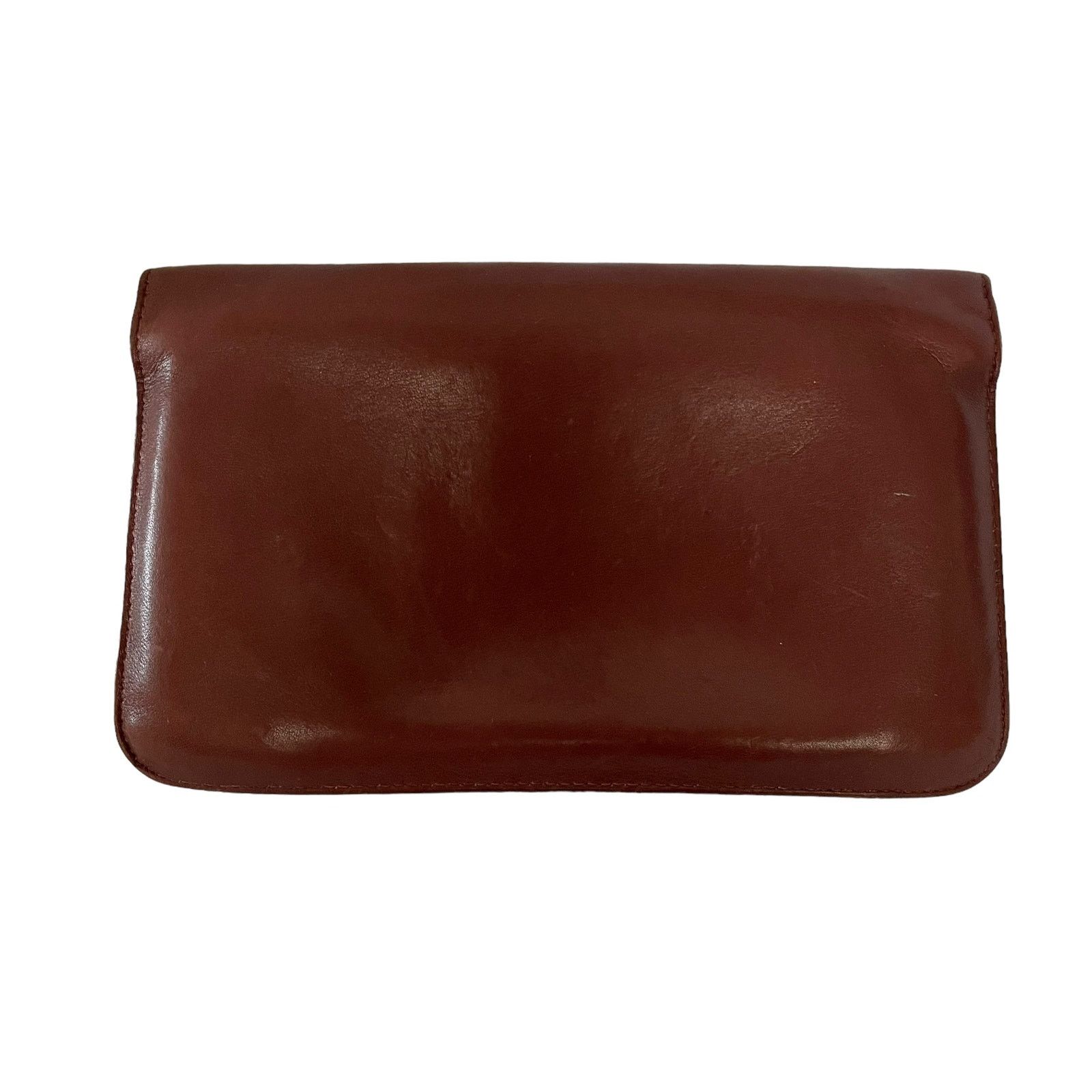 Bosca × Vintage Vintage Bosca Burgundy Leather Foldover Clutch Purse Wallet Size ONE SIZE - 2 Thumbnail