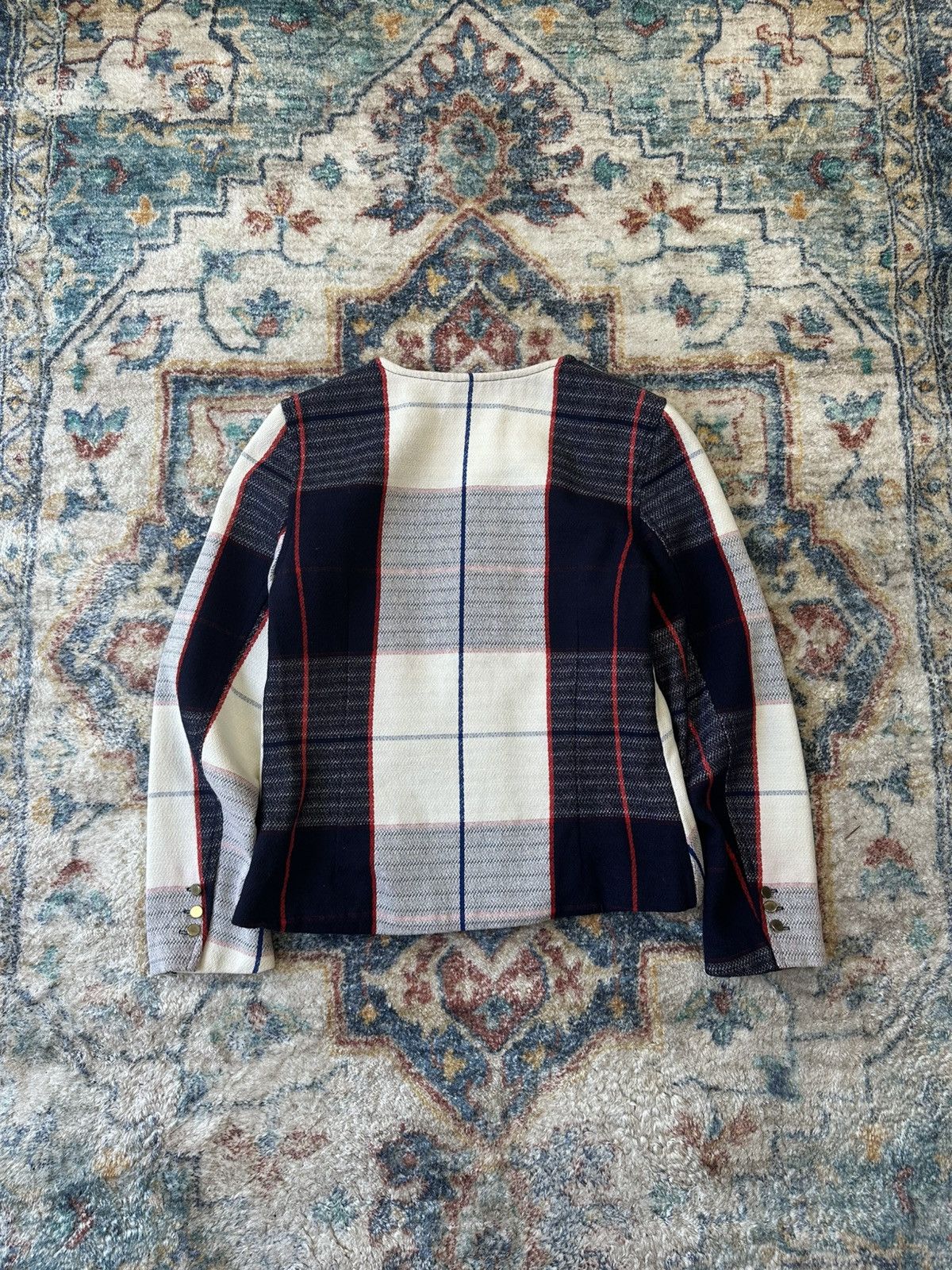 Vintage Merona Checkered Zip-up Light Jacket Size XS Size XS / US 0-2 / IT 36-38 - 2 Thumbnail