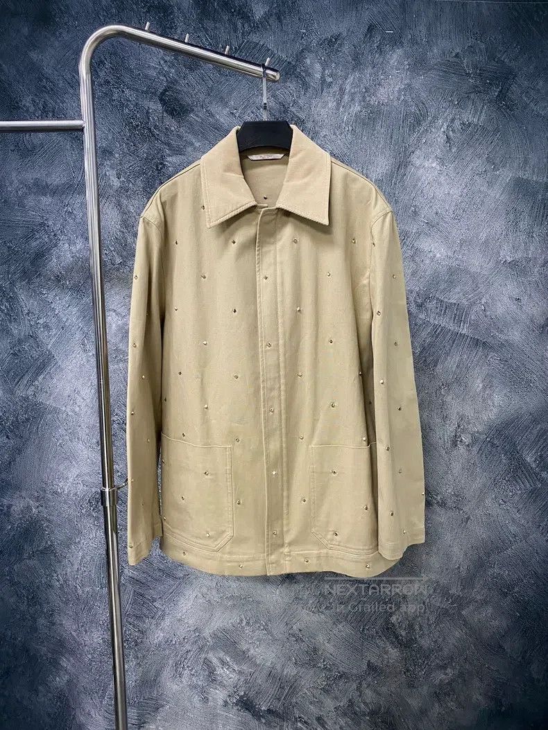 Valentino Valentino Khaki studded coat Size US S / EU 44-46 / 1 - 1 Thumbnail