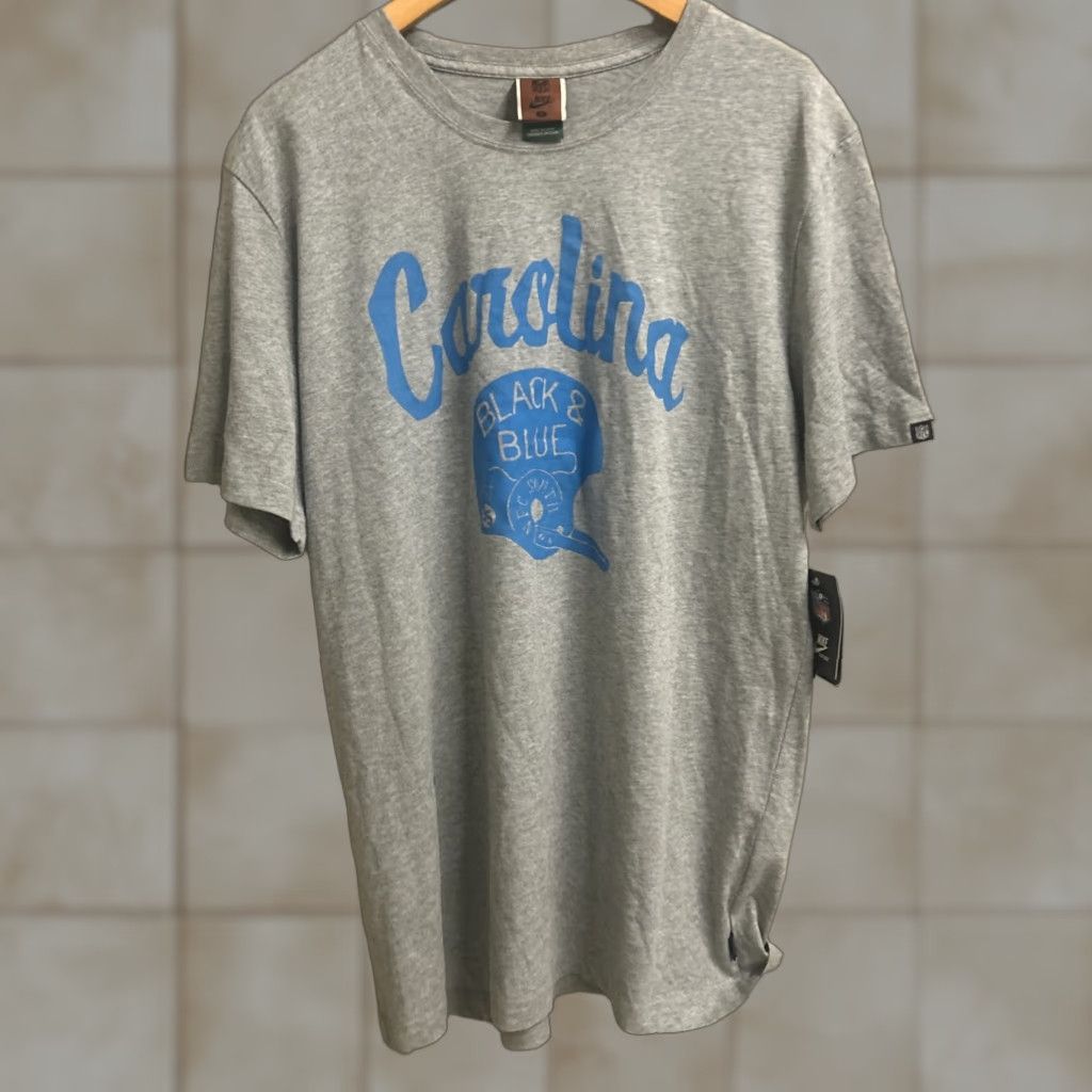 Nike NWT Nike Carolina Panthers T-Shirt Gray XL Men's NFL Graphic Fanatics Brand Shirt Sports Fan Size US XL / EU 56 / 4 - 1 Thumbnail