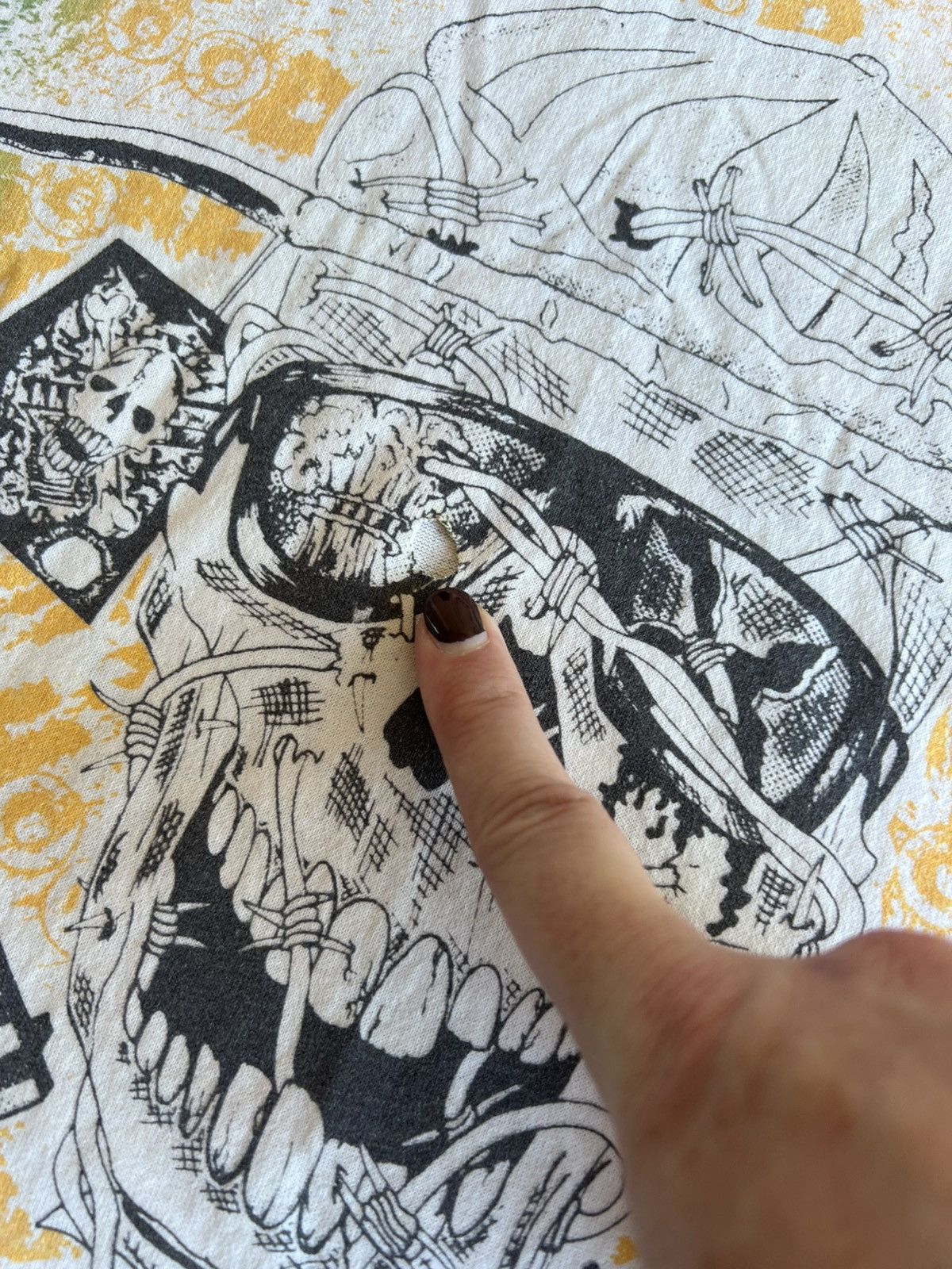 Vintage VINTAGE MORBID RAGS BONZ IN THE HOOD AOP T SHIRT 80s 90s Size US M / EU 48-50 / 2 - 4 Thumbnail