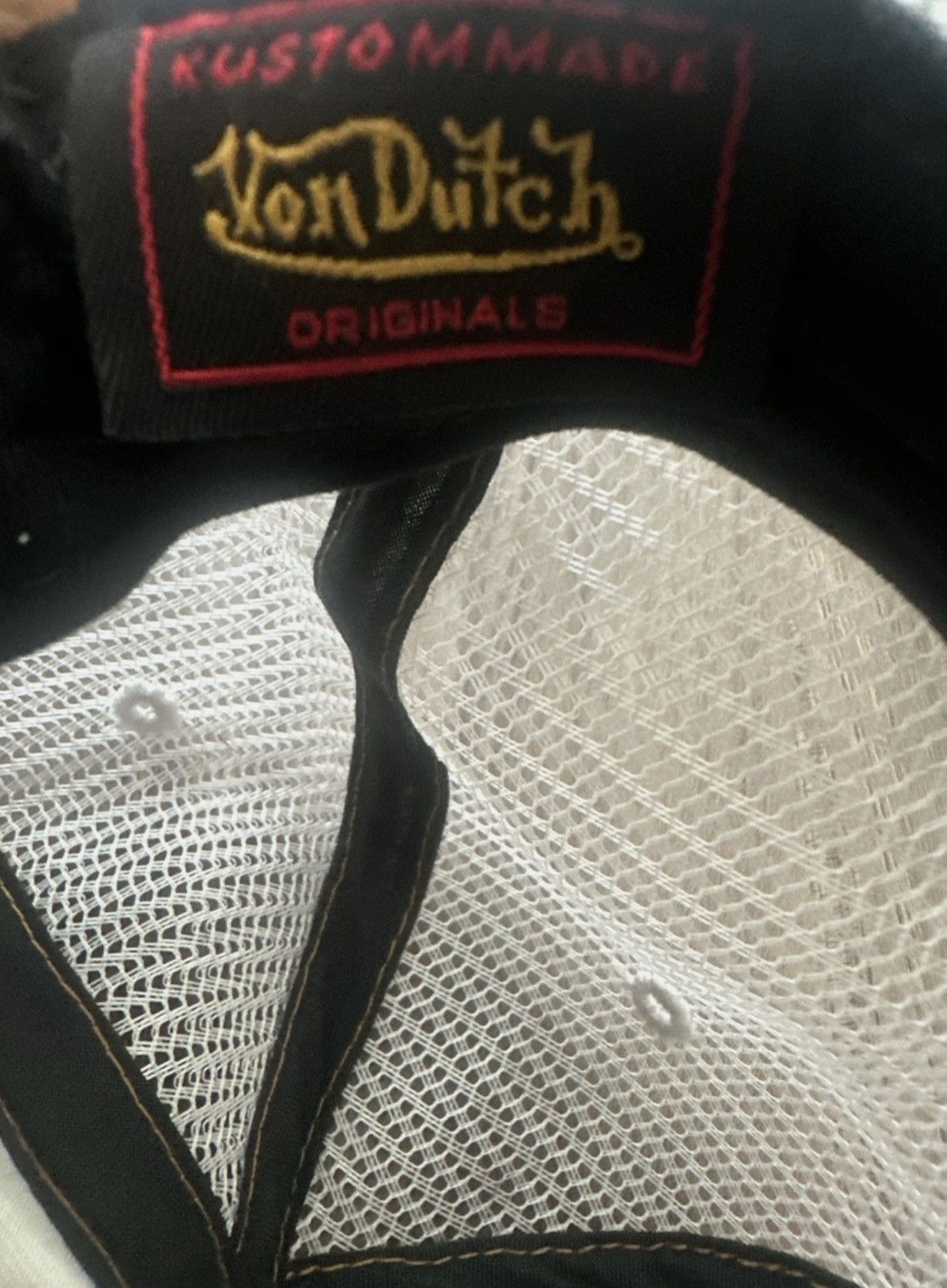 Von Dutch VON DUTCH White Mesh Trucker Snapback Cap Size ONE SIZE - 2 Thumbnail