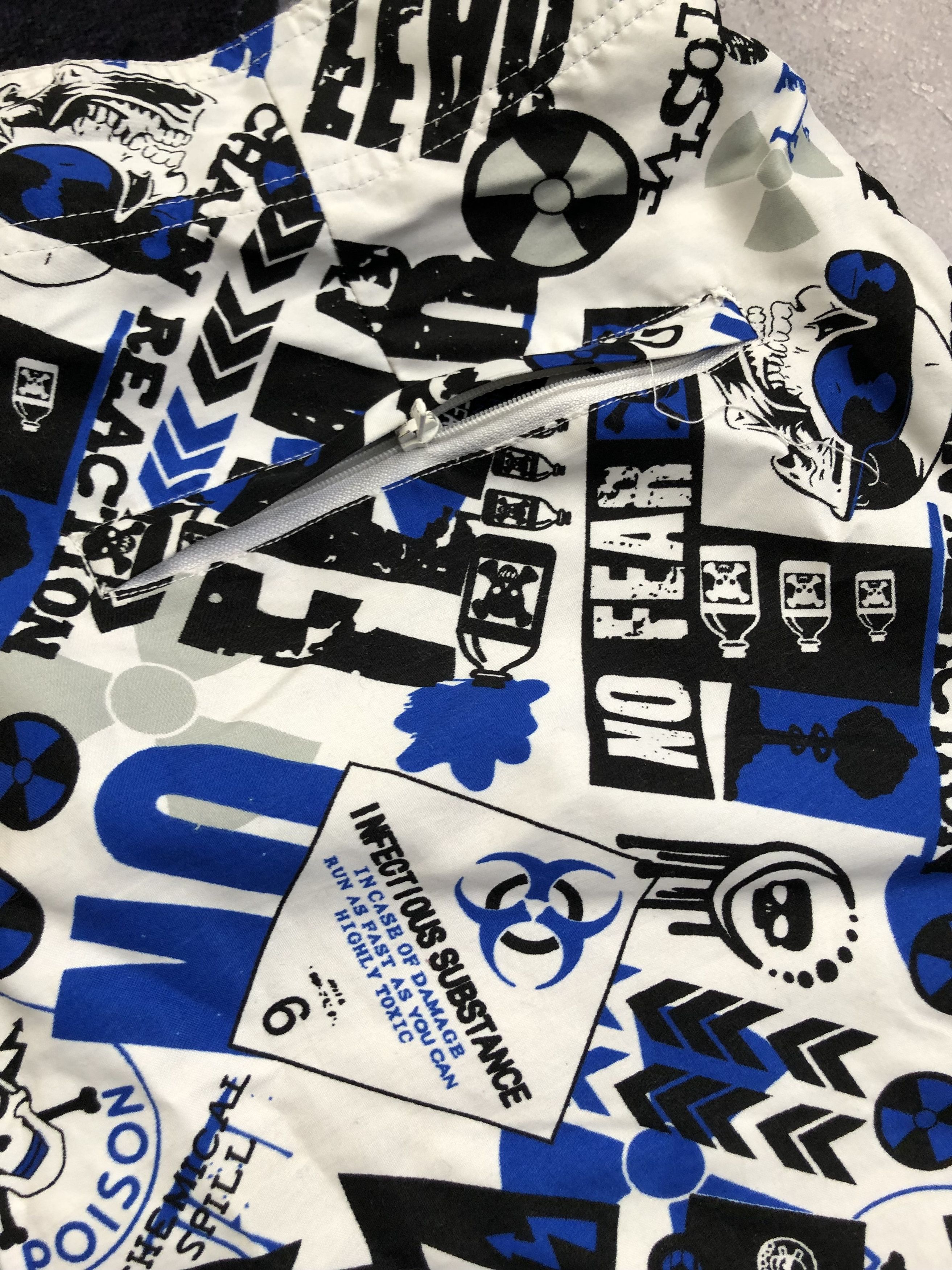 No Fear NO FEAR Crazy Y2k Monogram Shorts Streetwear Beach Serf Size US 33 - 13 Thumbnail