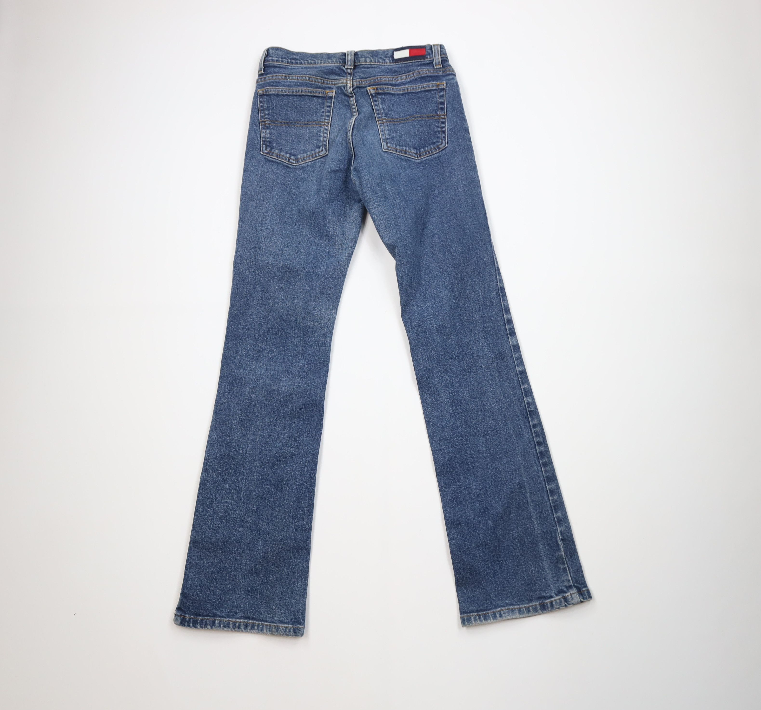 Tommy Hilfiger Vintage Y2K 2002 Tommy Hilfiger Hipster Flared Denim Jeans Size 30" / US 8 / IT 44 - 9 Thumbnail