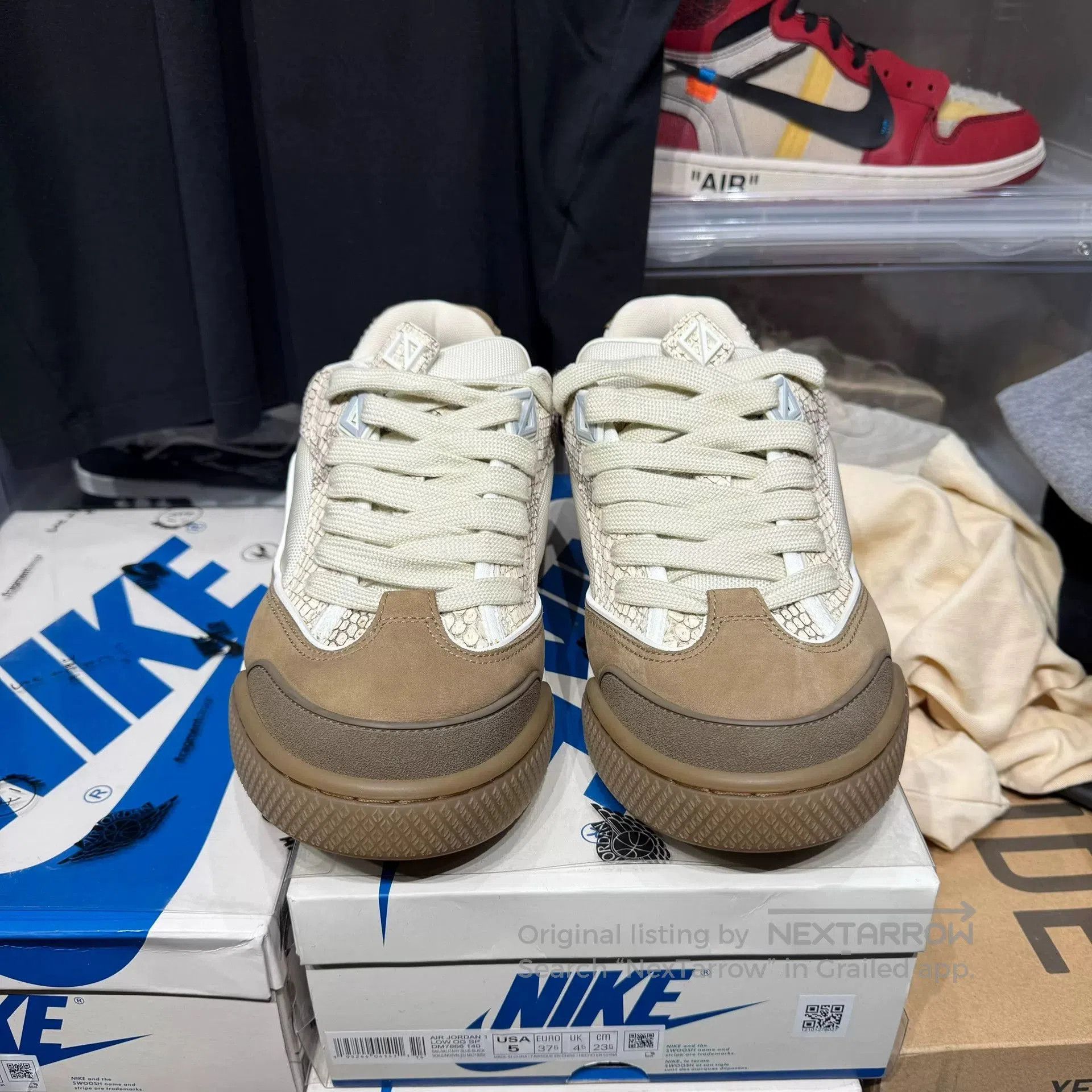 Dior beige snake print sneakers size 45. Size US 12 / EU 45 - 2 Thumbnail