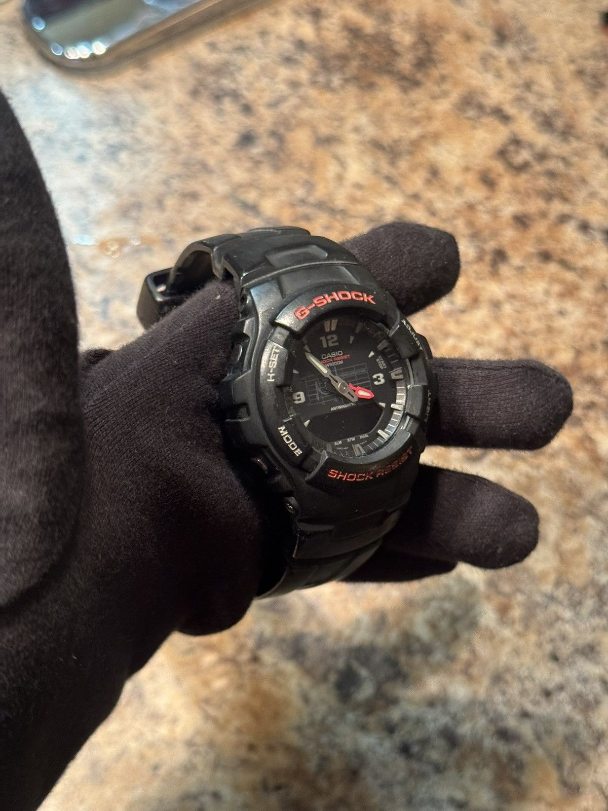 G Shock Casio G-Shock Black & Red Analog-Digital Watch – 200M Size ONE SIZE - 4 Thumbnail