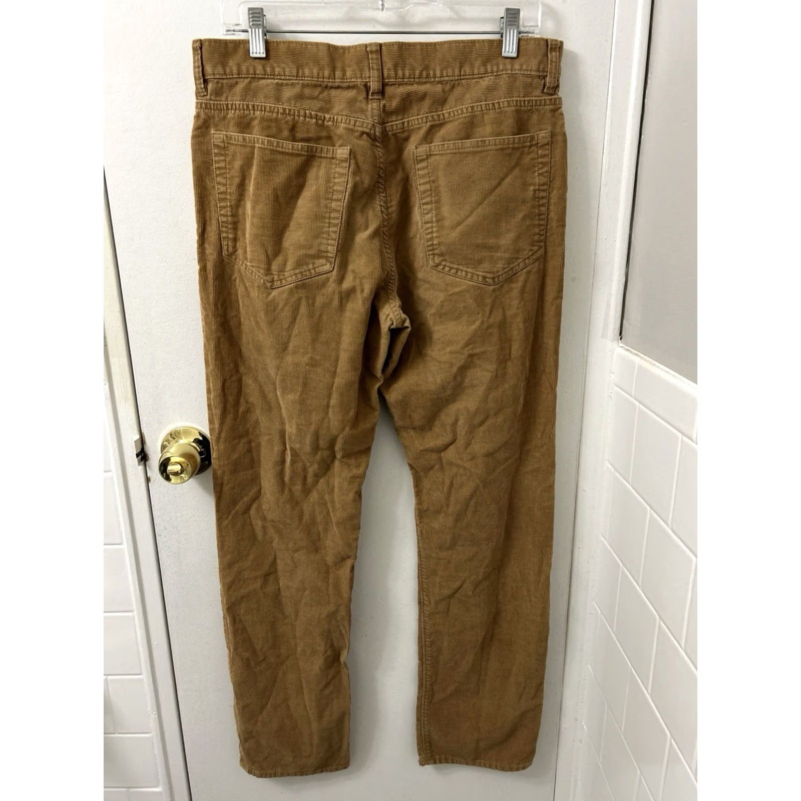 Vintage VINTAGE? No. J Crew Mercantile Flex Corduroy Pants Mens 32x30 Tan Straight Leg Trousers Size US 32 / EU 48 - 6 Thumbnail