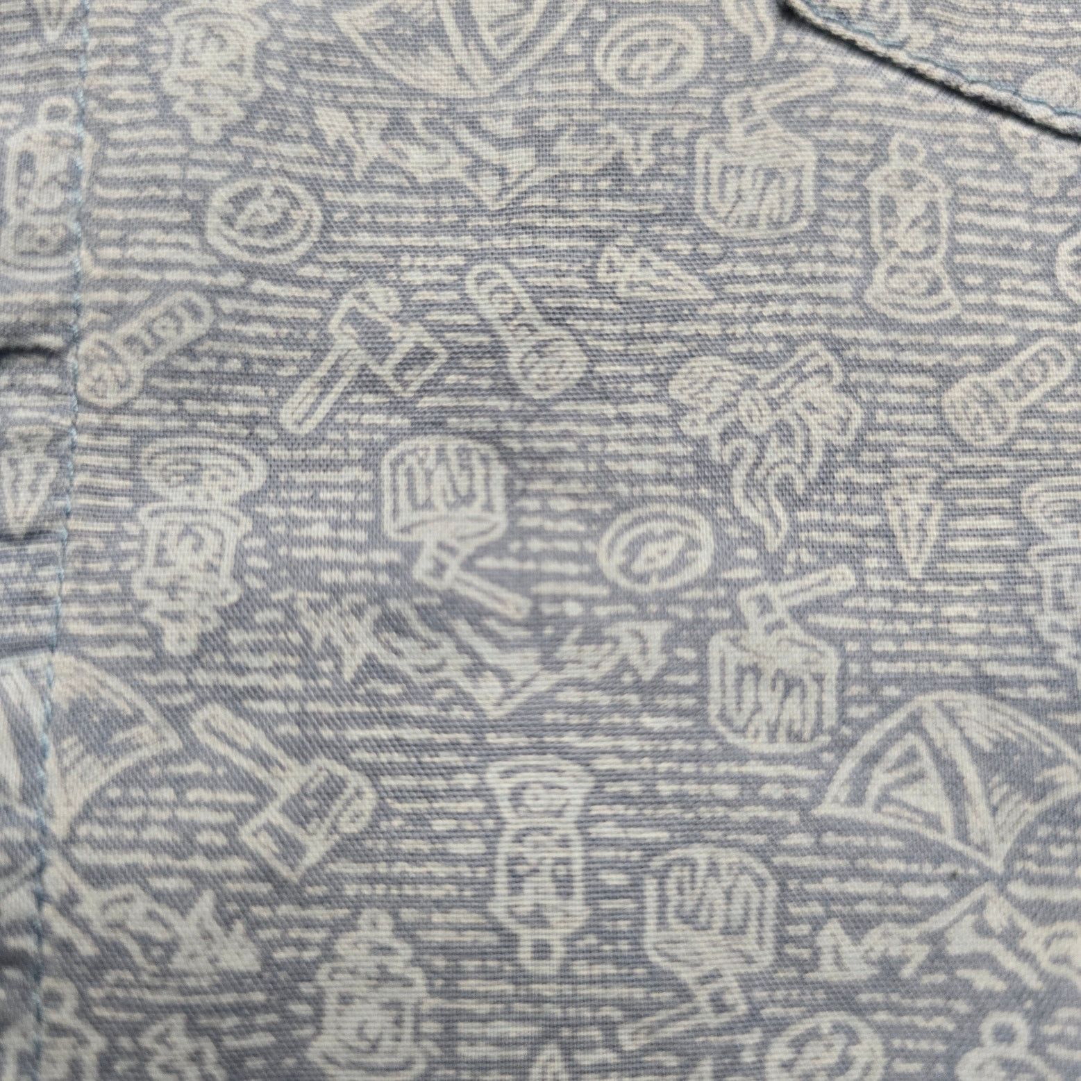 Columbia Columbia Shirt Blue L Short Sleeve Camping Print Button Up Size US L / EU 52-54 / 3 - 2 Thumbnail