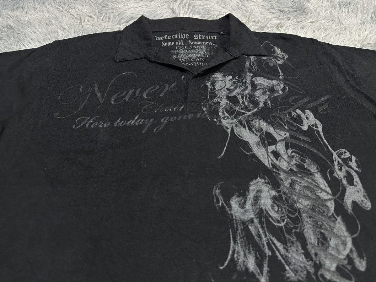 If Six Was Nine 🔥Sick Y2K Defective Struct Cross Skull Poem Shirt Goth Punk Size US L / EU 52-54 / 3 - 7 Thumbnail