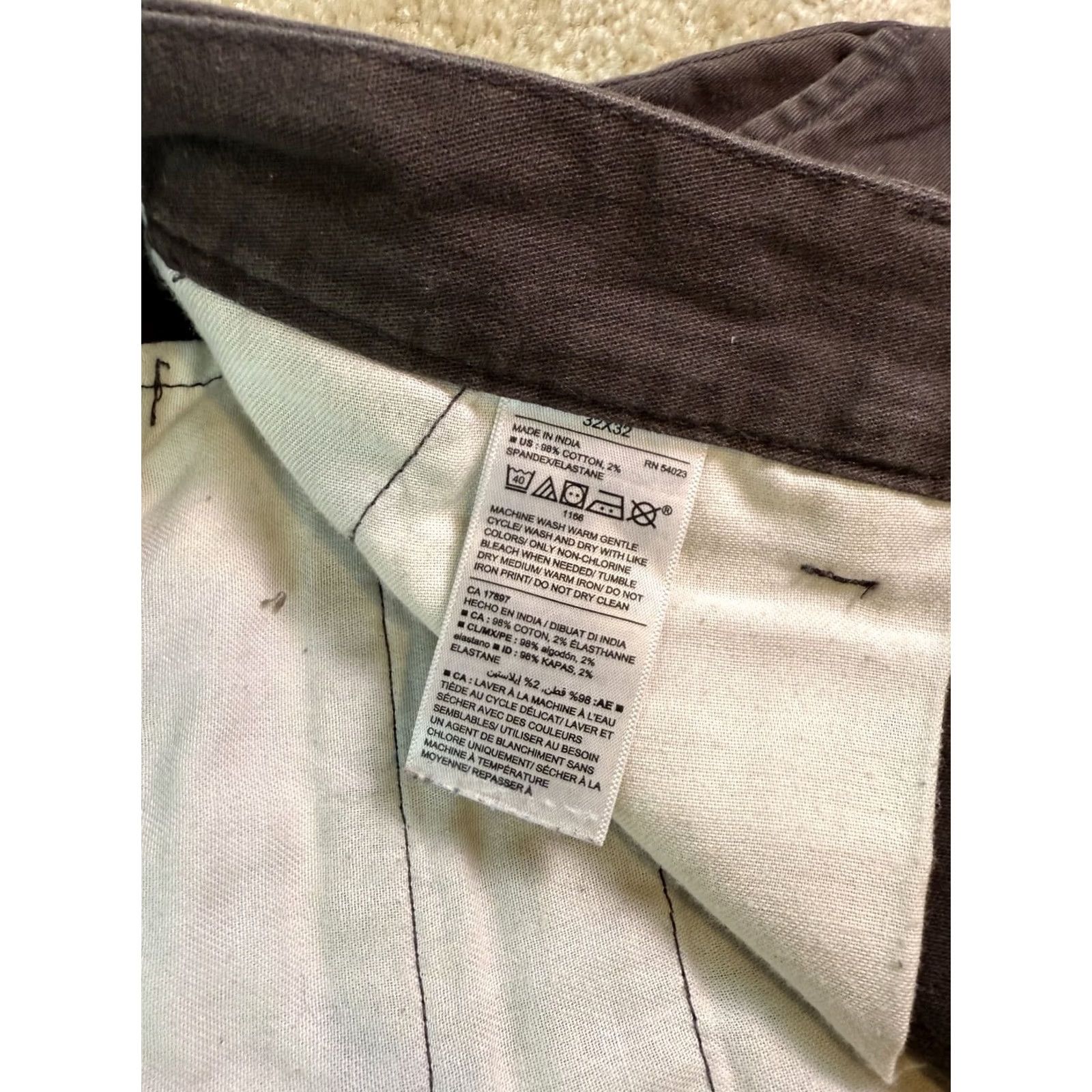Old Navy Old Navy Slim Pants Men 32x32 Brown Cotton Blend Chino Straight 5-Pocket C489 Size US 32 / EU 48 - 7 Thumbnail