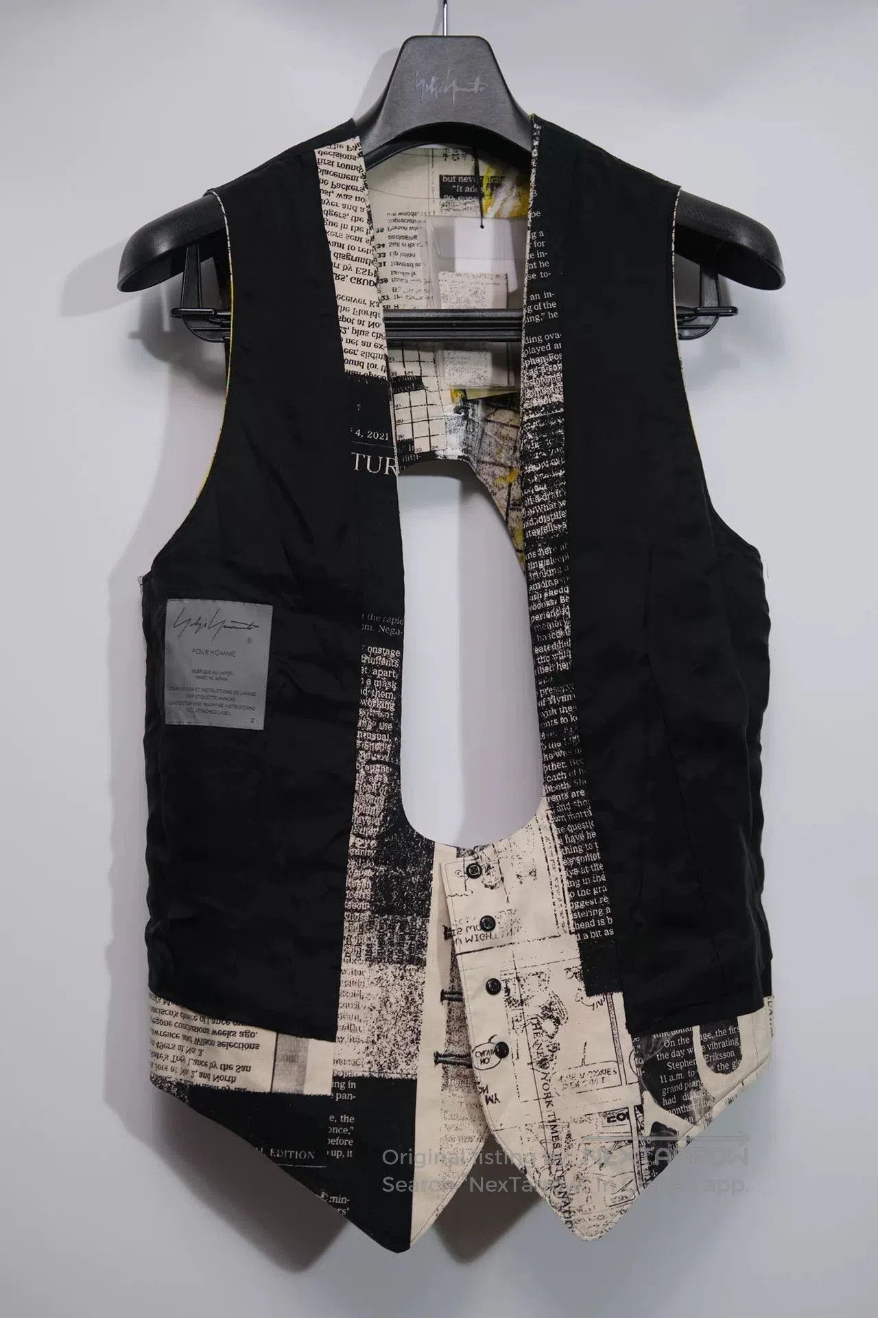 Yohji Yamamoto Yohji Yamamoto Yellow Newspaper Vest. Size US M / EU 48-50 / 2 - 6 Thumbnail