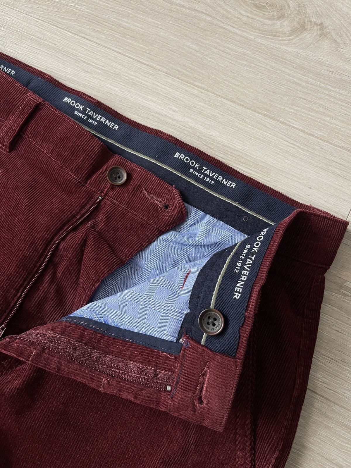 Vintage Brook Taverner Burgundy Corduroy Pants (est. 1912) W32 Size US 32 / EU 48 - 4 Thumbnail