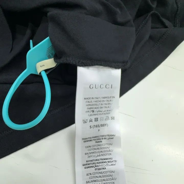 Gucci Gucci FW23 Logo Embroidered Black T-Shirt-2507 Size S / US 4 / IT 40 - 3 Thumbnail