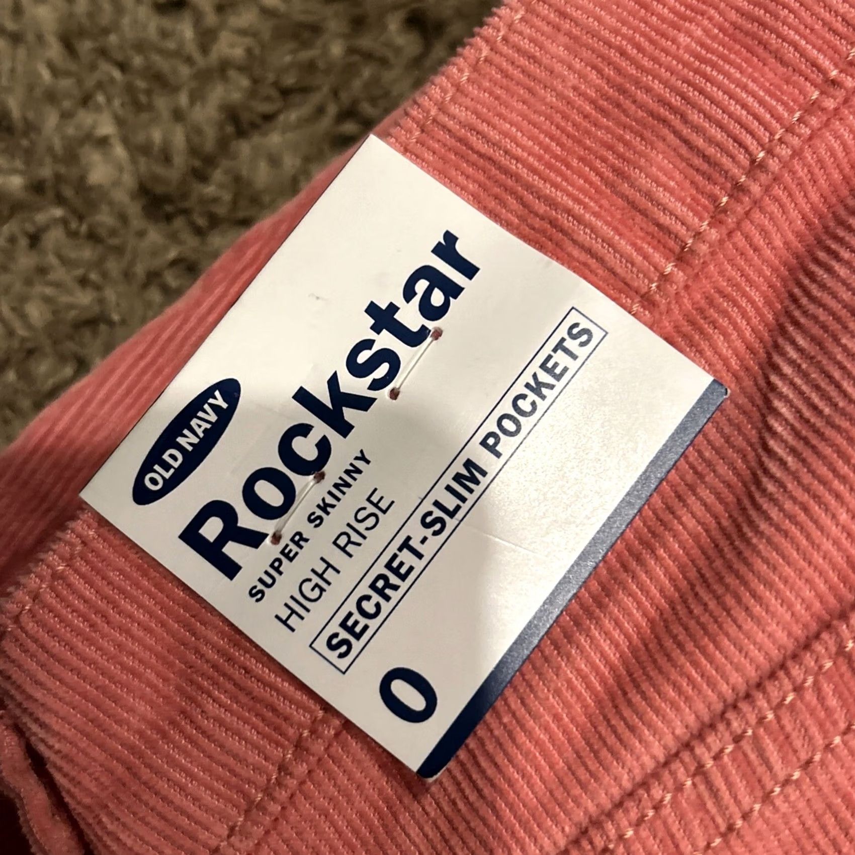Old Navy Old Navy Pants Womens 0 Pink NWT Corduroy Women Skinny Rockstar High Rise B26 Size 25" / US 0 / IT 36 - 4 Thumbnail