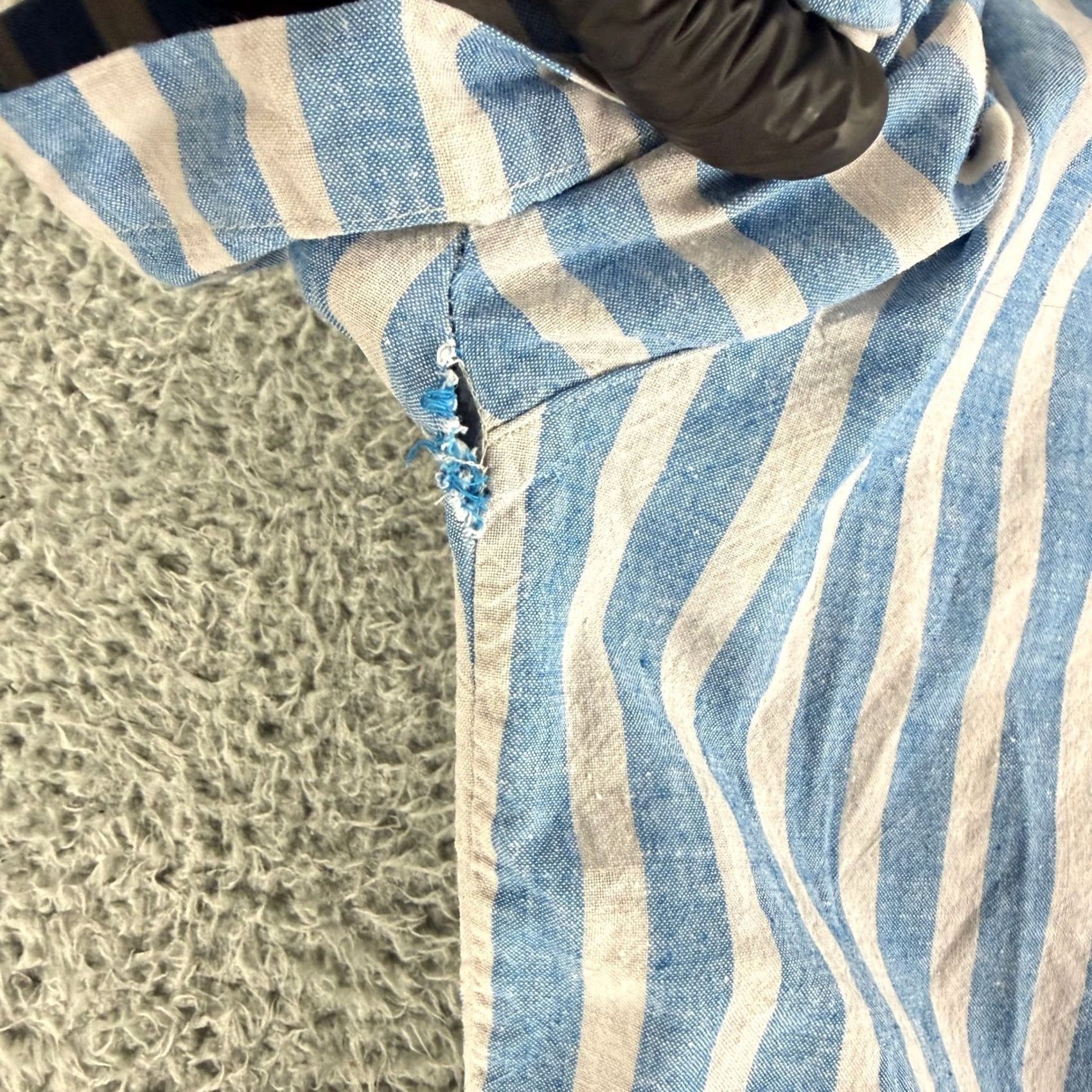 CO VINTAGE Cucamonga Clothing Co Button Up Shirt Mens M Blue Striped Cotton Shirt Mens Medium Blue Striped Vintage Cotton Size US M / EU 48-50 / 2 - 5 Thumbnail