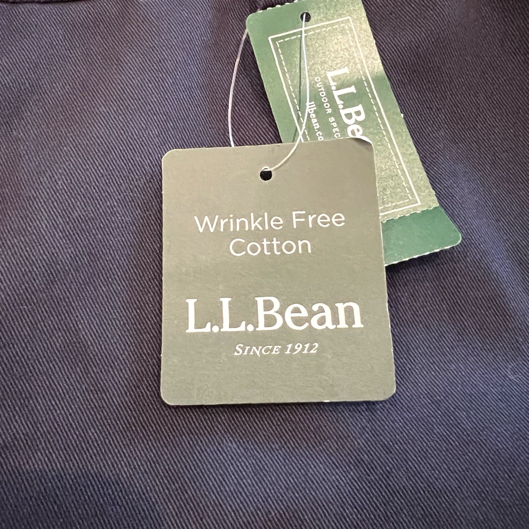 Vintage L.L. Bean Double L Chino Shorts Mens 36 8" Inseam Light Beige Solid Pockets Zip Cotton Casual Summer Fall Spring Vintage No Size US 40 / EU 56 - 3 Thumbnail
