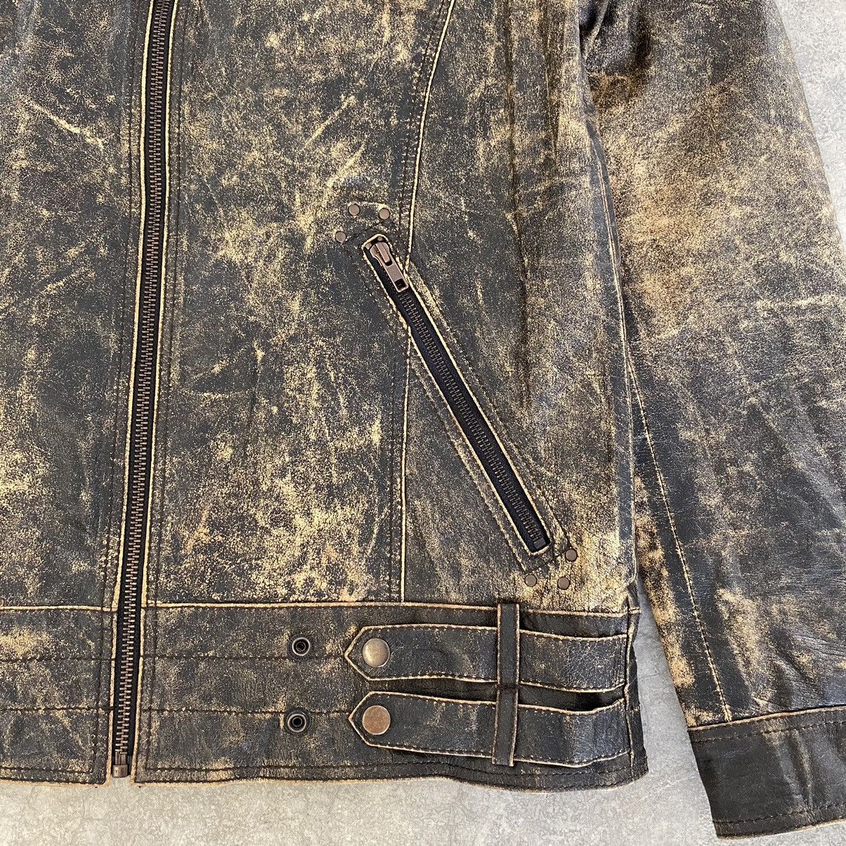 Leather Vintage Mass & Only Faded Patina Buffalo Leather Moto Jacket Size US M / EU 48-50 / 2 - 10 Thumbnail