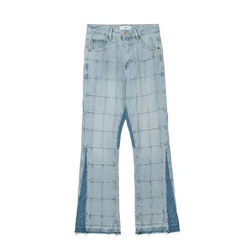 VIBE Flannel Blue Stacked Denim Jeans Size US 32 / EU 48 - 5 Thumbnail