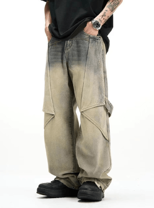 Japanese Brand × Jean Men's distressed washed straight-leg American jeans Size US 34 / EU 50 - 2 Thumbnail