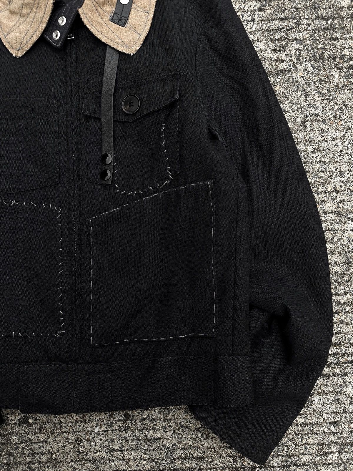 Maison Margiela Maison Margiela Surgery Stitch Military Black Jacket Size US M / EU 48-50 / 2 - 8 Thumbnail