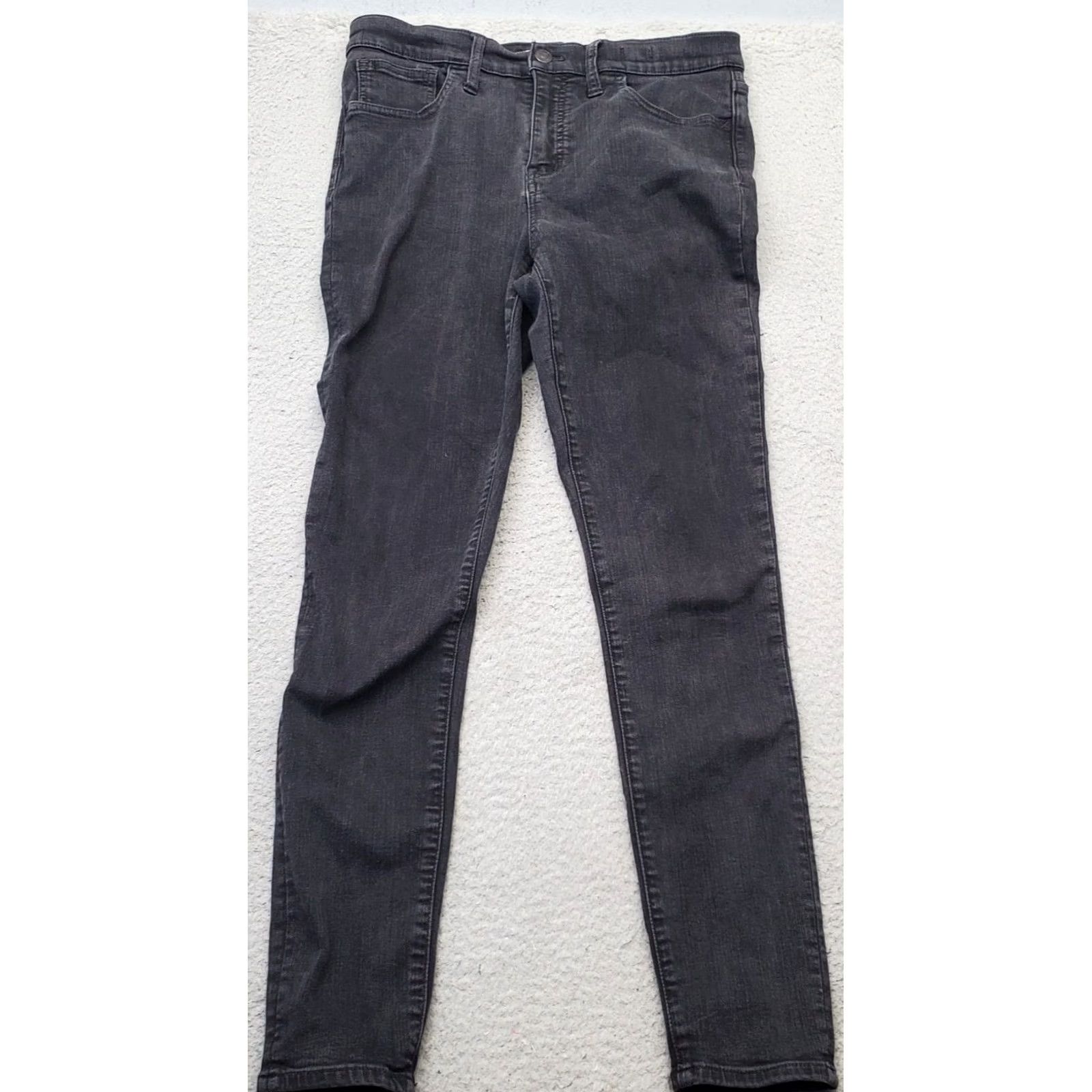 Madewell Madewell Womens Jeans 29 Black Flat Front 5-Pocket Skinny Leg Roadtripper Design Regular Denim Subtle Breathable Stretch Size 29" - 2 Thumbnail