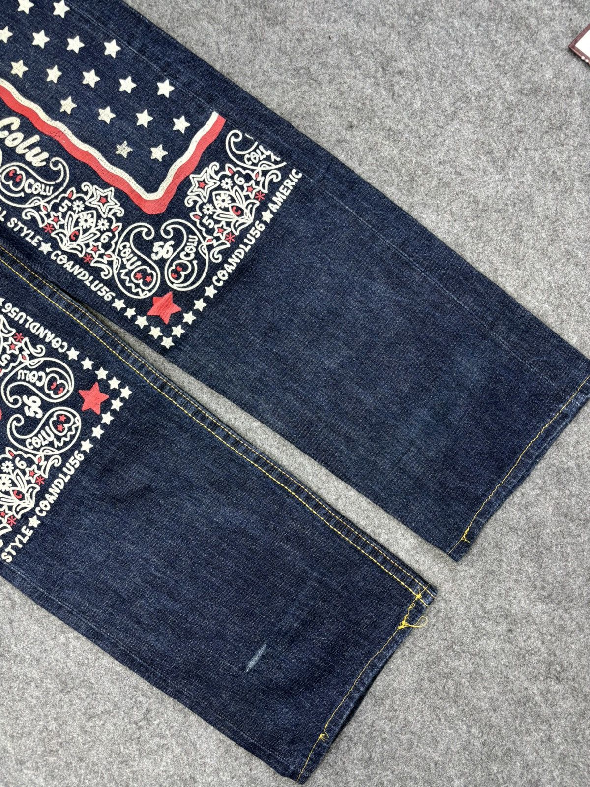 Japanese Brand CO&LU Japan Paisley Print Biker Denim F740 Size US 32 / EU 48 - 11 Thumbnail