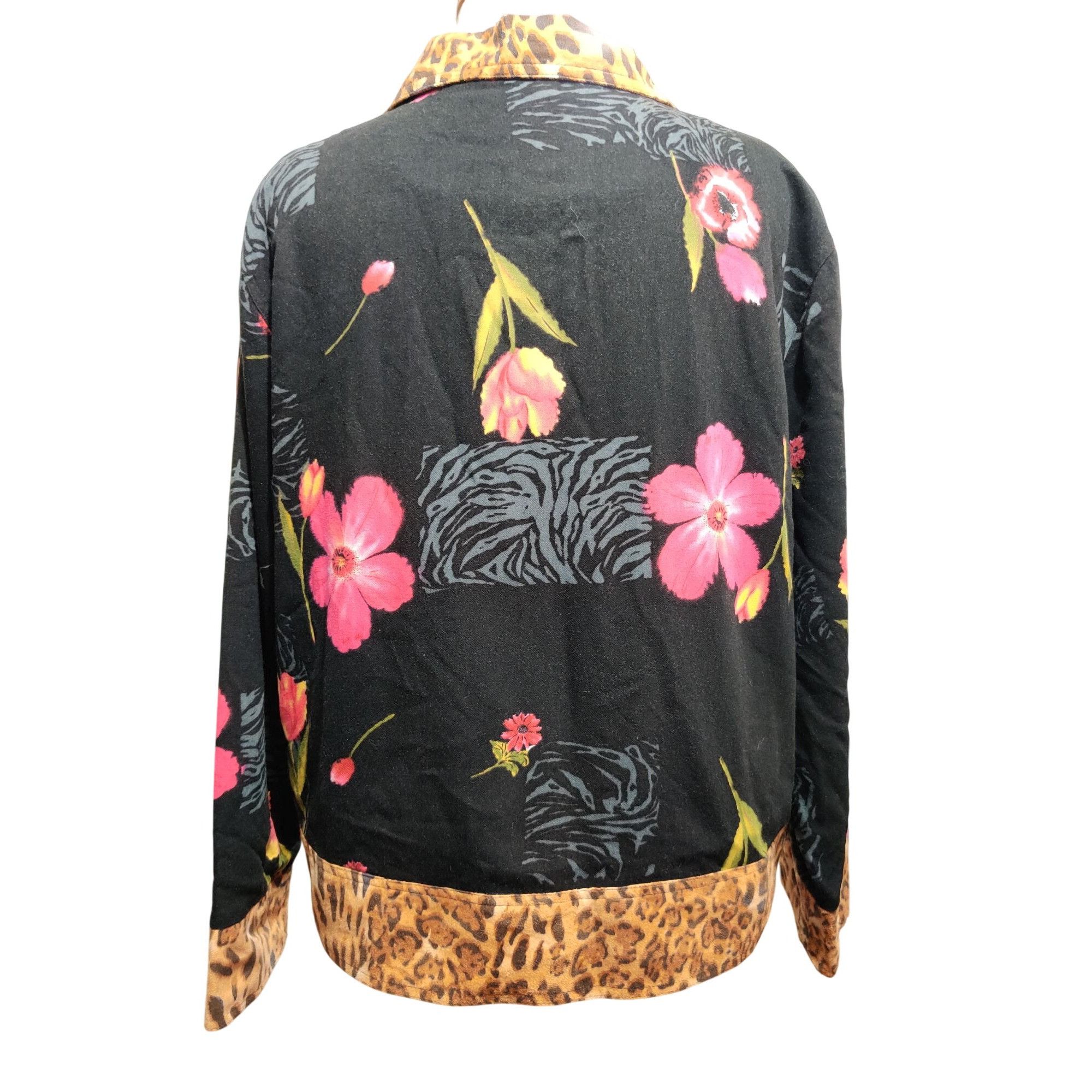 Vintage Great Cavalier XL Womens Blazer Vintage Floral Leopard Print Size XL / US 12-14 / IT 48-50 - 3 Thumbnail
