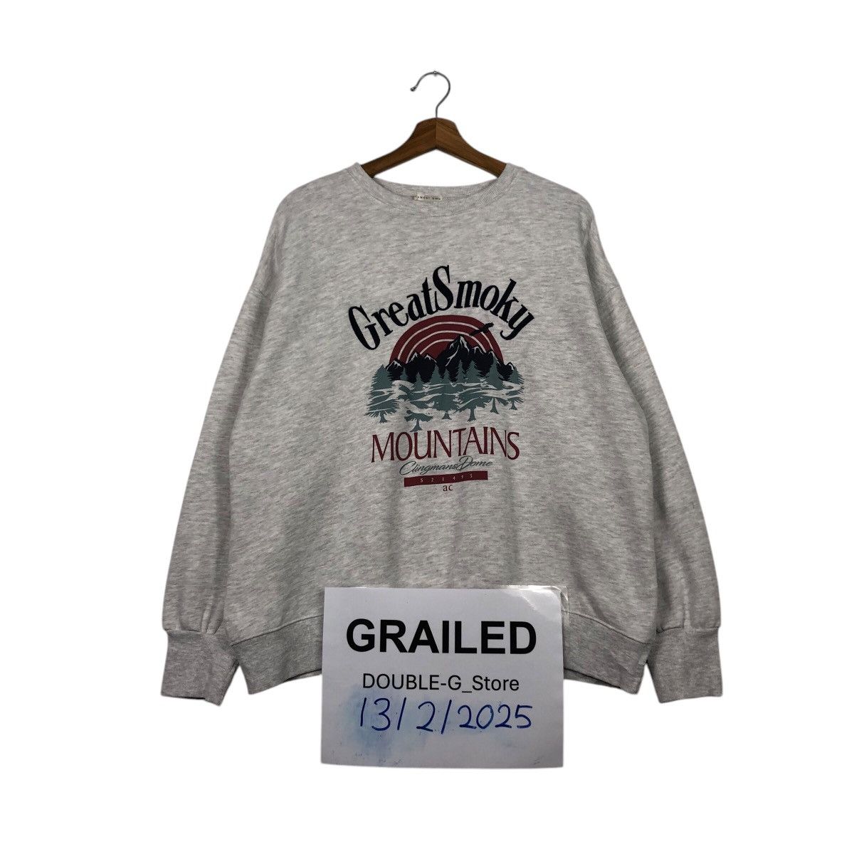 Japanese Brand 90s Great Smoky Mountains Nature Sweatshirt Deep Forest Size US L / EU 52-54 / 3 - 1 Thumbnail
