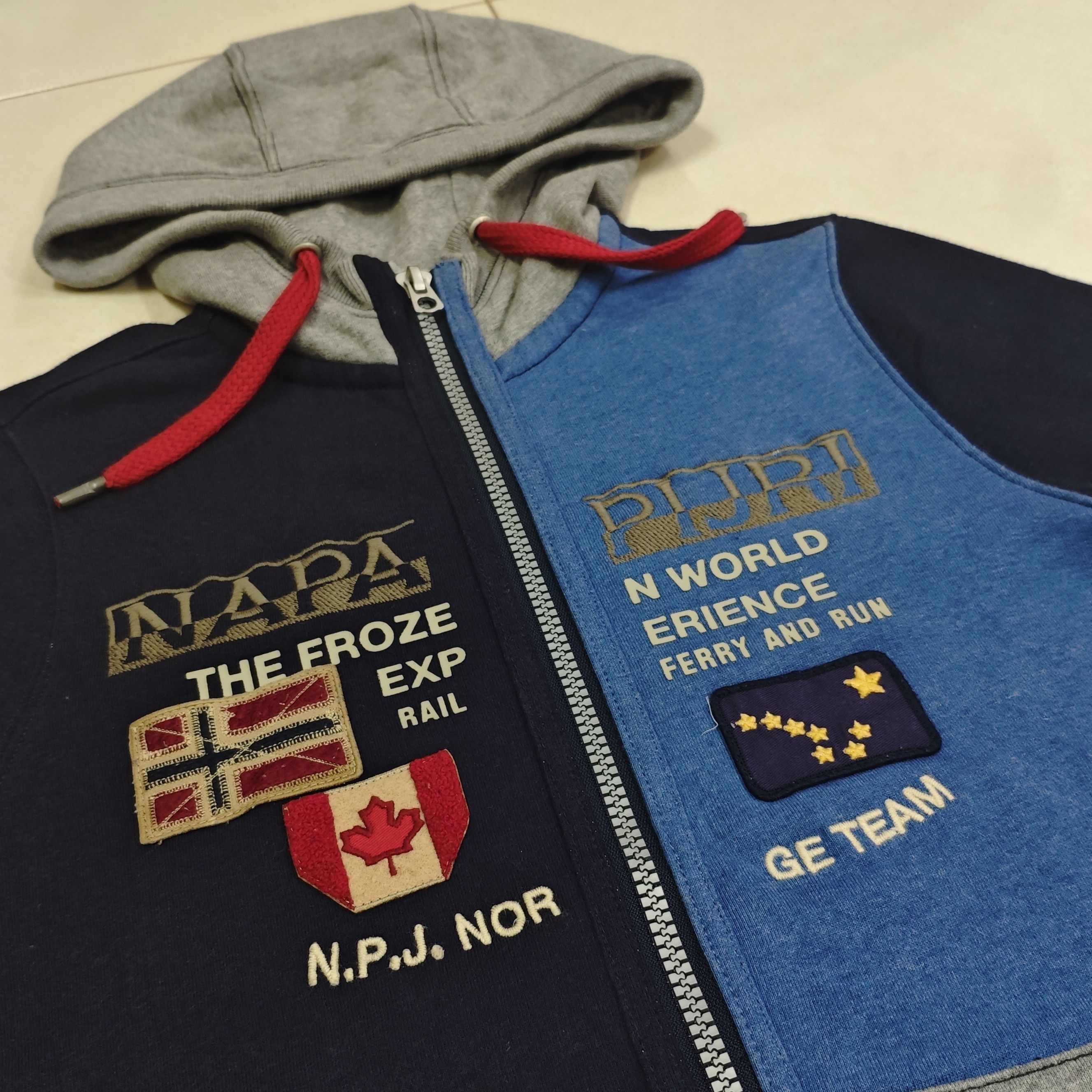 Napapijri NAPAPIJRI Norge Team Colorblock Embroidered Zip Up Hoodie Size US M / EU 48-50 / 2 - 9 Thumbnail