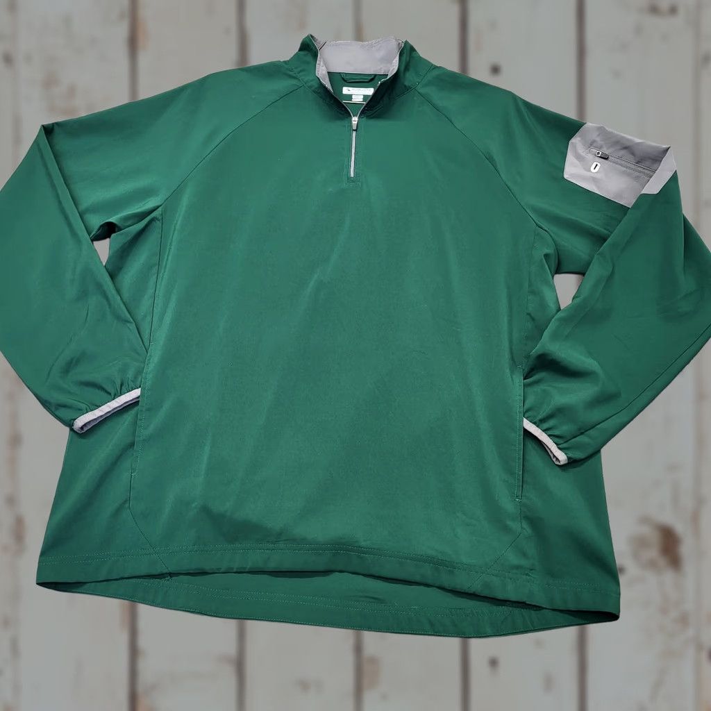 Augusta Sportswear Augusta Sportswear Pullover Mens L Long Sleeve Quarter Zip Green Windbreaker Shirt Athletic Sportswear Mens Size US L / EU 52-54 / 3 - 1 Thumbnail