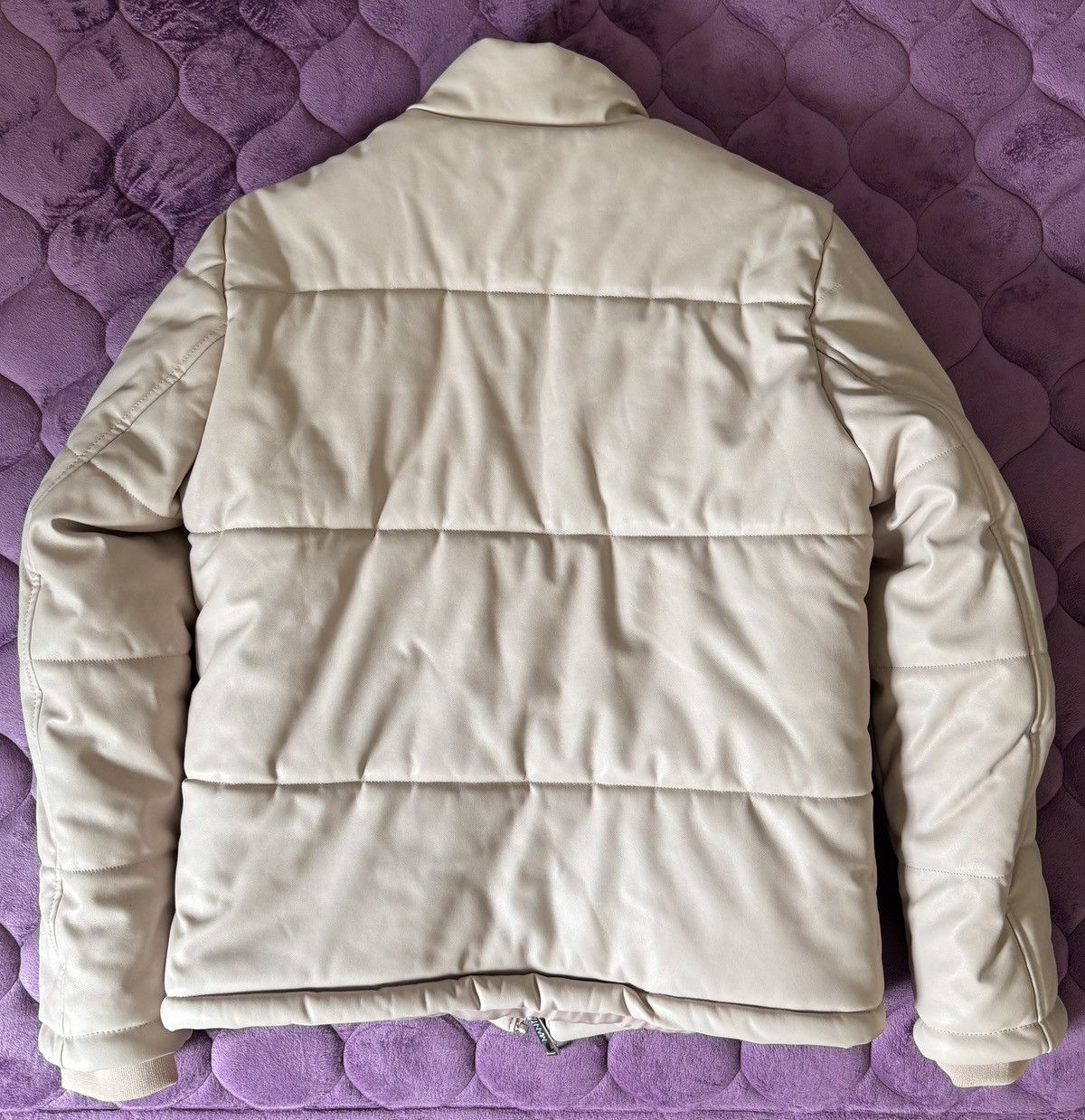 Boohoo Faux Leather Puffer Jacket Size US L / EU 52-54 / 3 - 2 Thumbnail