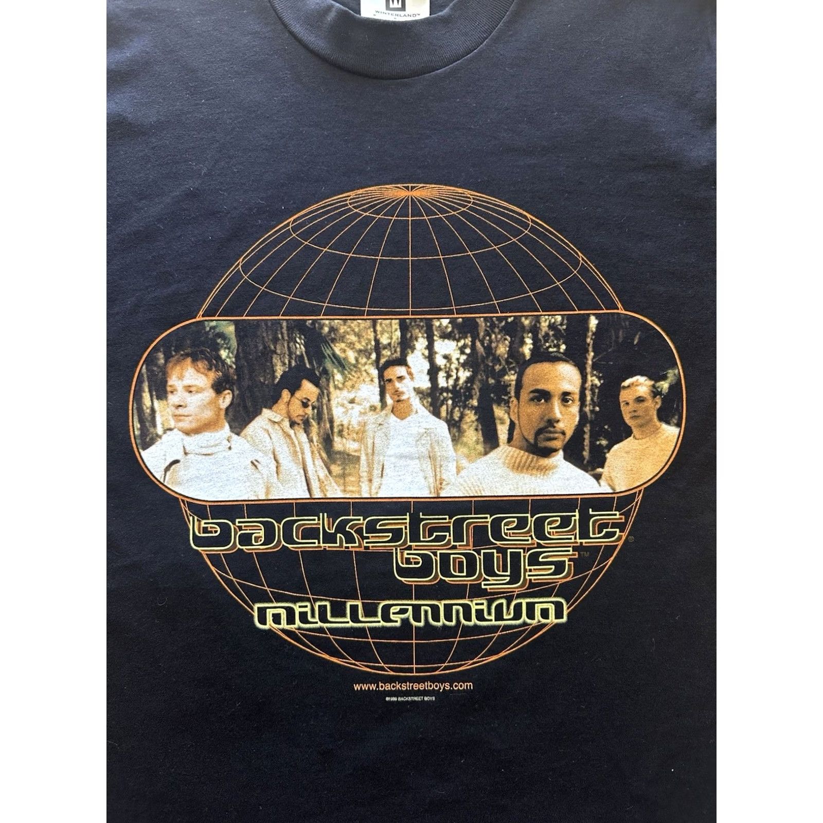 Vintage VINTAGE 90s Backstreet Boys Millennium Promo Shirt M Black Short Sleeve Crew Neck Graphic Print Winterland Men Size US M / EU 48-50 / 2 - 3 Thumbnail
