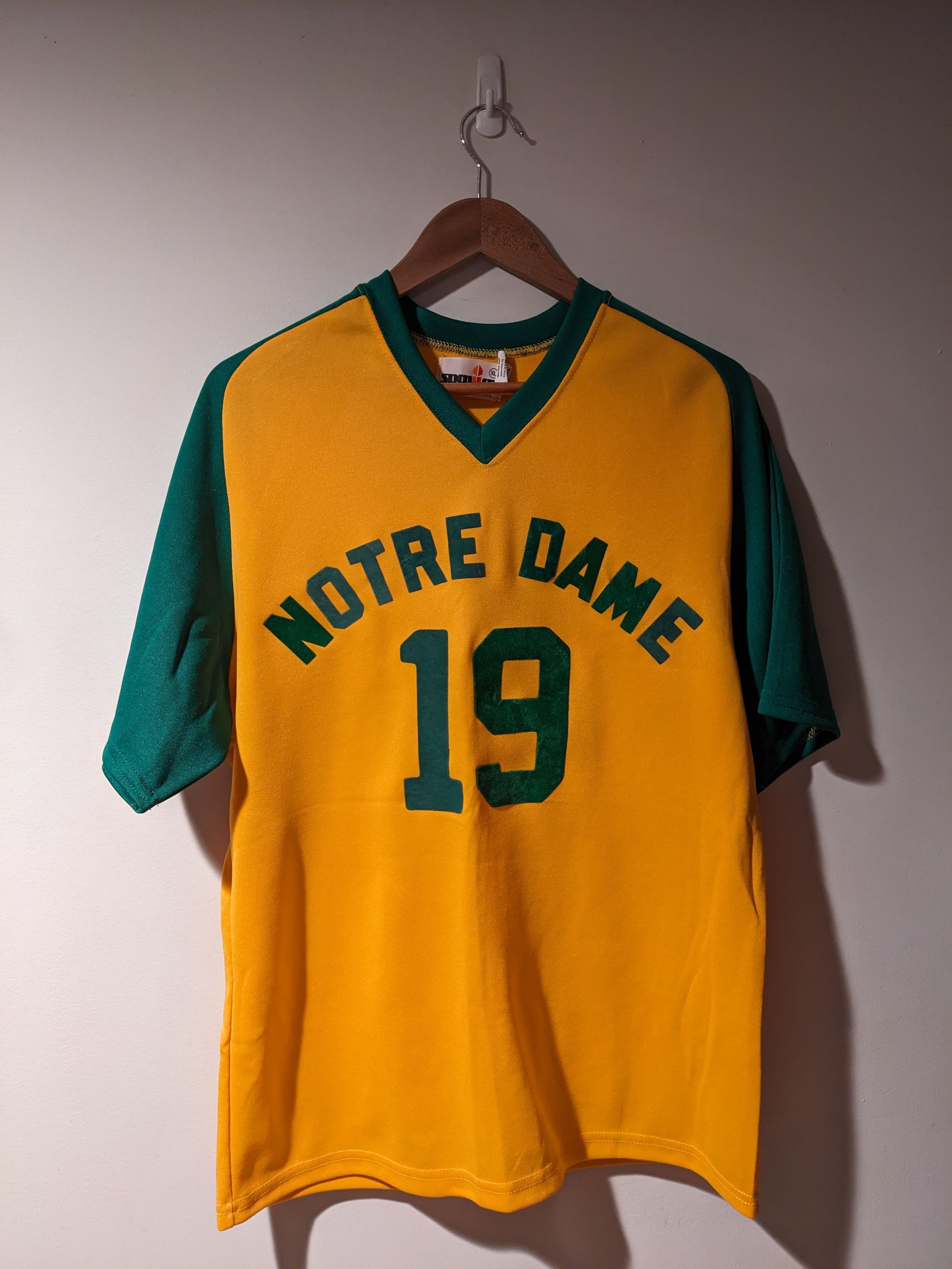 NCAA Vintage 80s Notre Dame Fighting Irish College Jersey Size US XL / EU 56 / 4 - 1 Thumbnail
