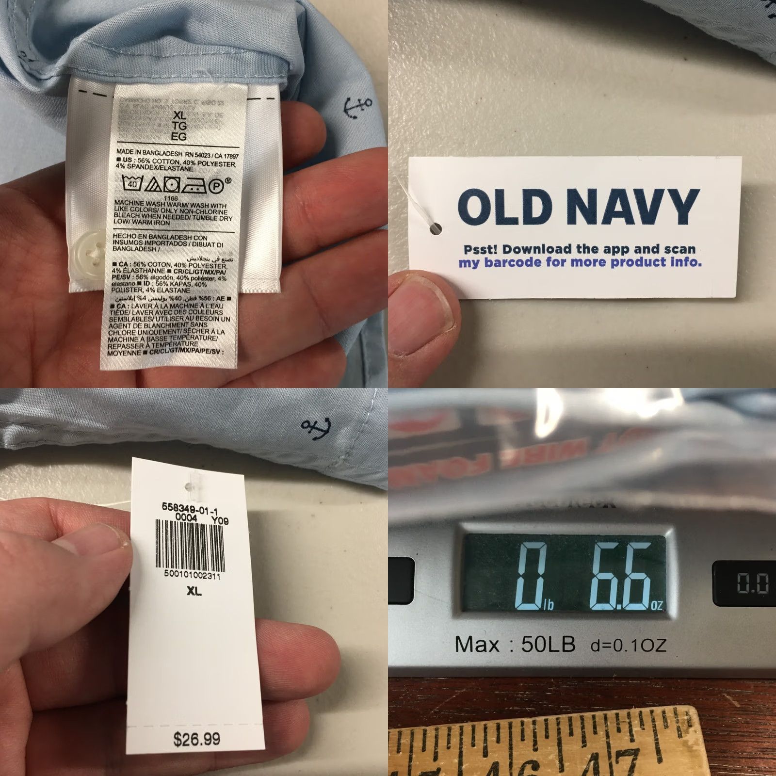 Old Navy Old Navy Button-Up Shirt Womens XL Blue Cotton Blend Collared Short Sleeve NEW Size XL / US 12-14 / IT 48-50 - 9 Thumbnail
