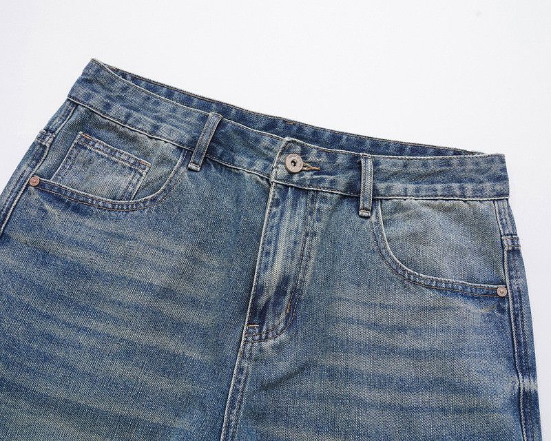 Jean High street washed loose wide-leg classic jeans Size US 32 / EU 48 - 3 Thumbnail