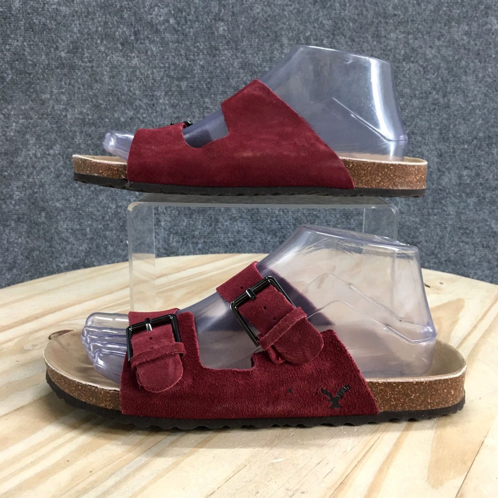 American Eagle Outfitters American Eagle Outfitters Sandals Womens 8 Slide Burgundy Buckle Comfort Casual Size US 8 / IT 38 - 2 Thumbnail