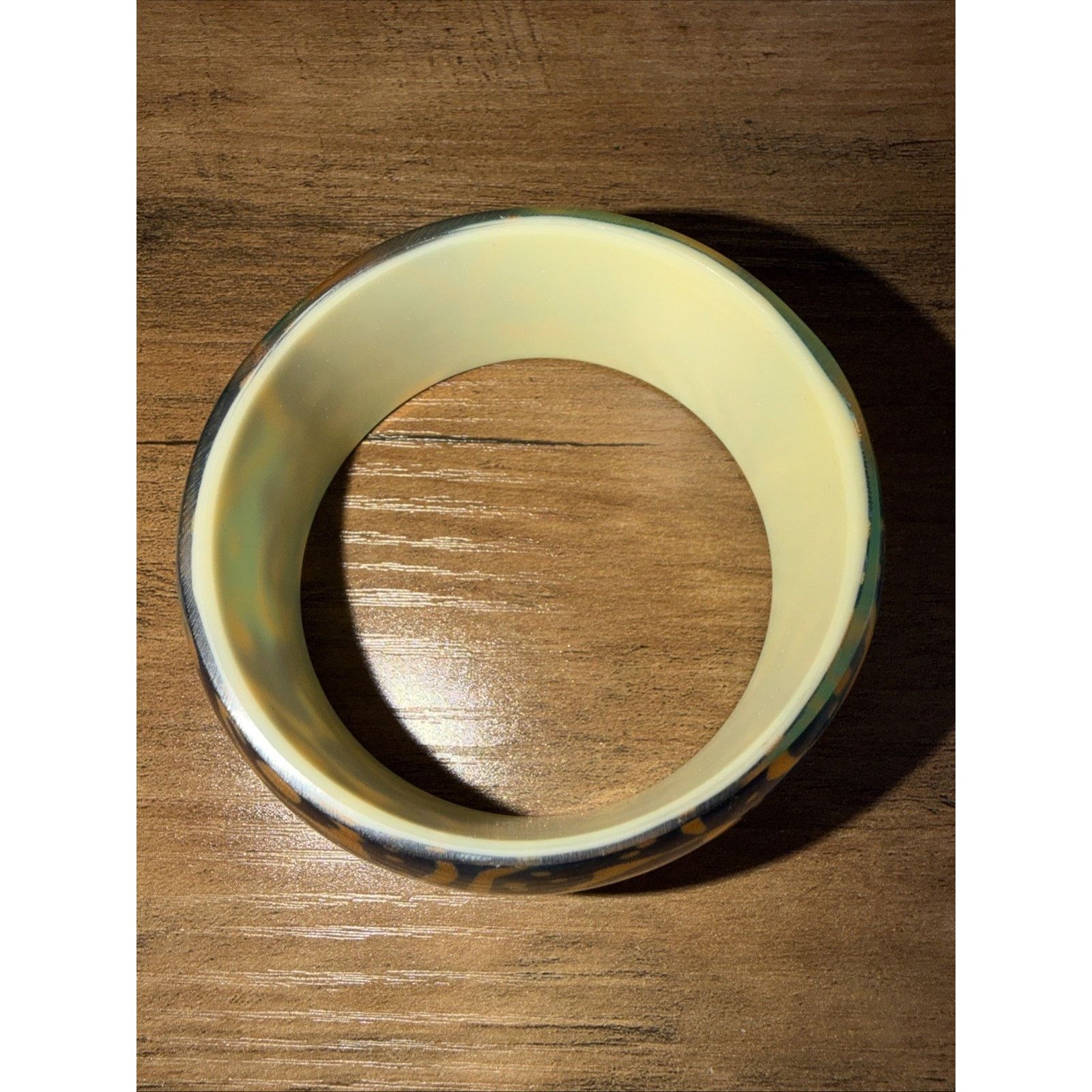 Other Bangle Bracelet Shaped Teal Blue Gold Tone Jewelry Size ONE SIZE - 3 Thumbnail