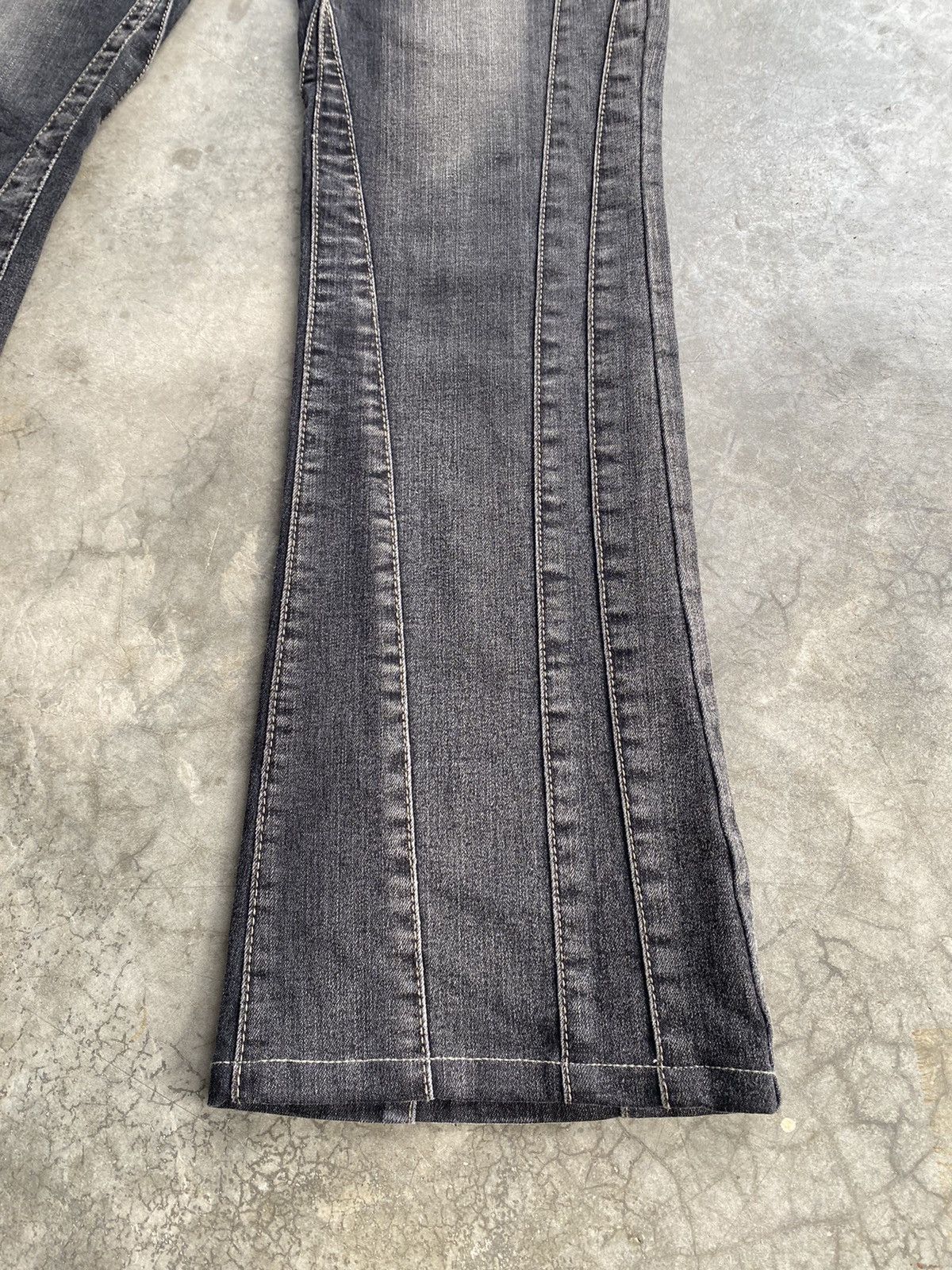 Hysteric Glamour × Japanese Brand Flare Jeans Japanese Blue Jam Grunge Denim Size US 27 - 6 Thumbnail