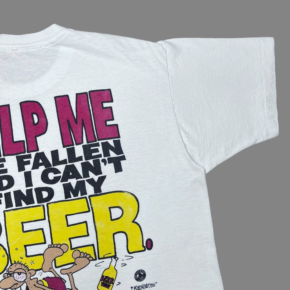 Vintage 1990s Party On Activewear Help Me I Can’t Find My Beer Tee Size US XL / EU 56 / 4 - 10 Thumbnail