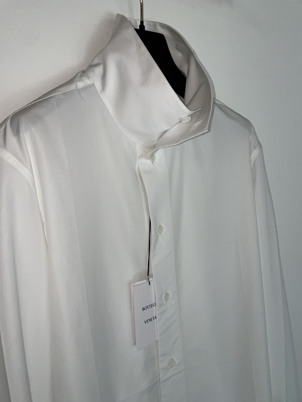 Bottega Veneta RUNWAY SS26 Bottega Veneta High Neck Poplin Shirt Size US S / EU 44-46 / 1 - 4 Thumbnail