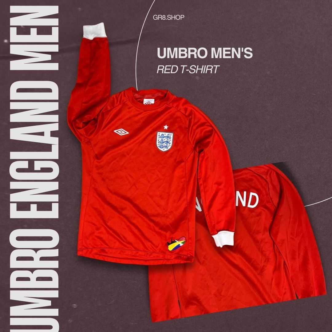 Umbro Umbro Men’s England Red T-Shirt – Soccer Football Graphic Te Size US M / EU 48-50 / 2 - 1 Thumbnail