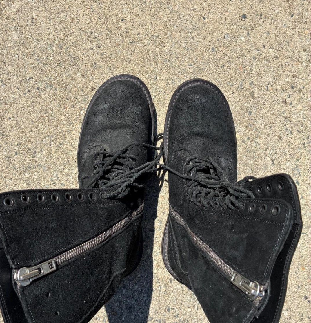 Rick Owens Rick Owens Black Suede Sharktooth Combat Boots FW14 Size US 7.5 / EU 40-41 - 4 Thumbnail