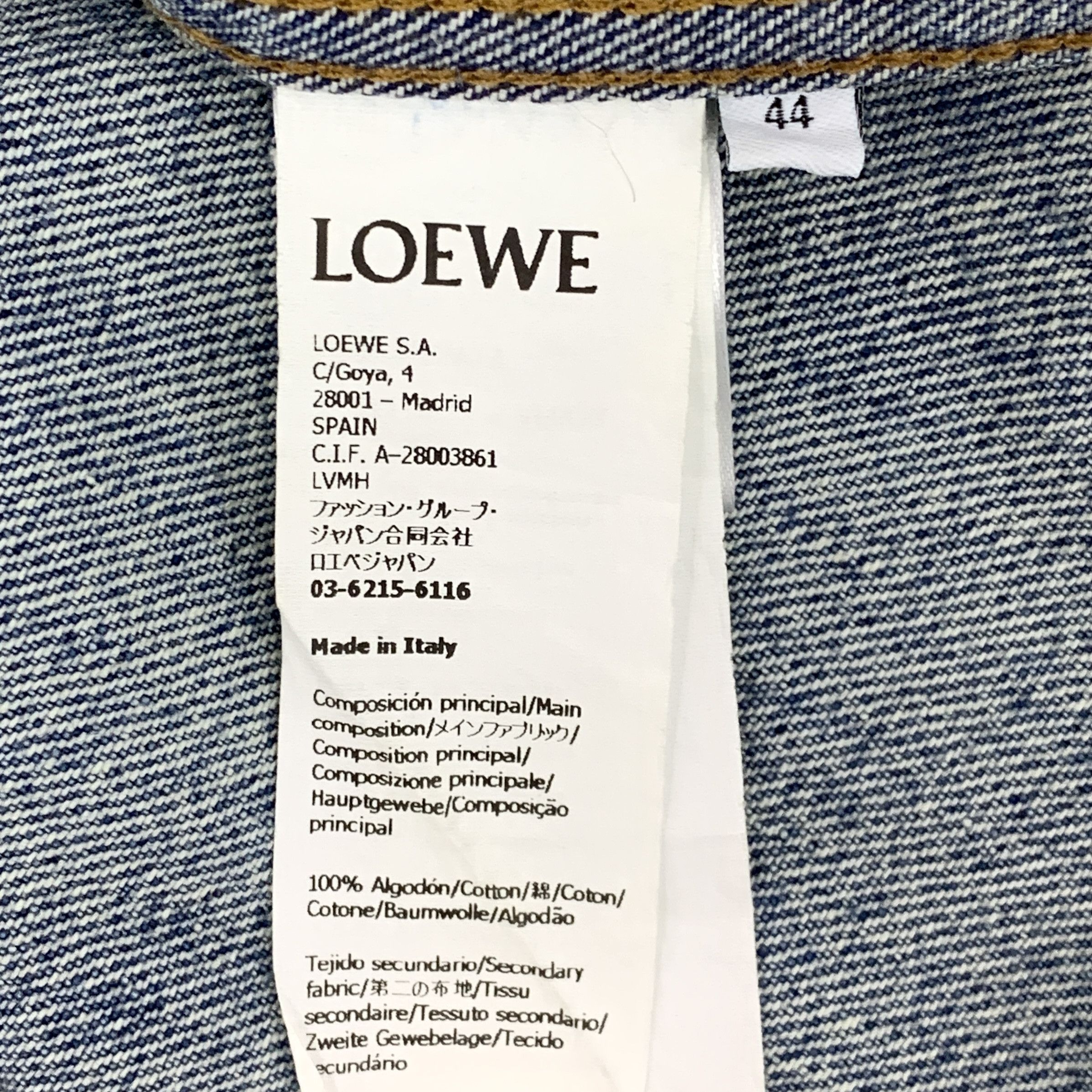 Loewe Loewe Logo Embroidered Denim Shirt Blue (44) Size US S / EU 44-46 / 1 - 8 Thumbnail