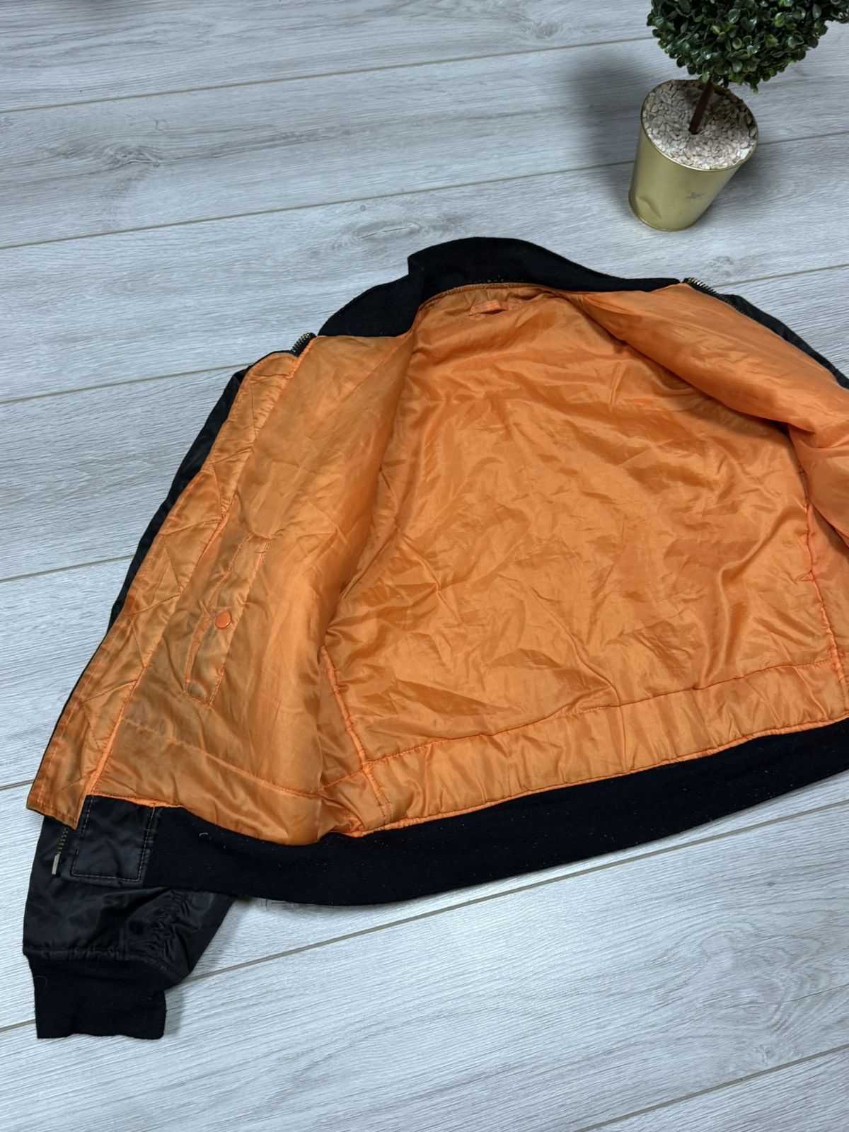 Aeronautica Militare MA-1 vintage mil tec USA shimmering bomber jacket zip Size US M / EU 48-50 / 2 - 4 Thumbnail