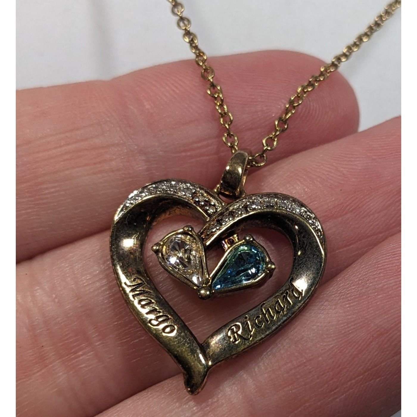 Other Danbury Mint Gold Plated Birthstone Heart Pendant Necklace Size ONE SIZE - 2 Thumbnail