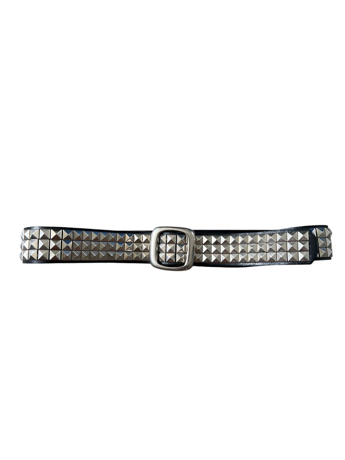 Genuine Leather Studded Punk Custom Made Leather Belt Size ONE SIZE - 3 Thumbnail